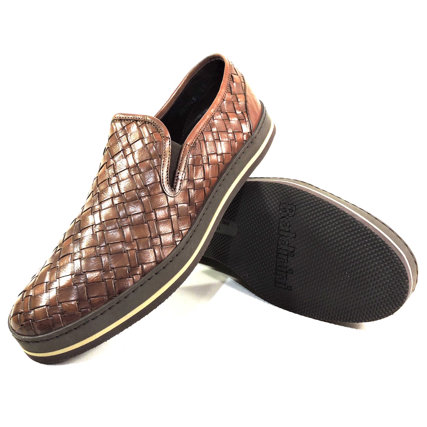 BALDININI 🇮🇹 MEN'S BROWN SOF LEATHER COMFORT SUMMER LOAFERS