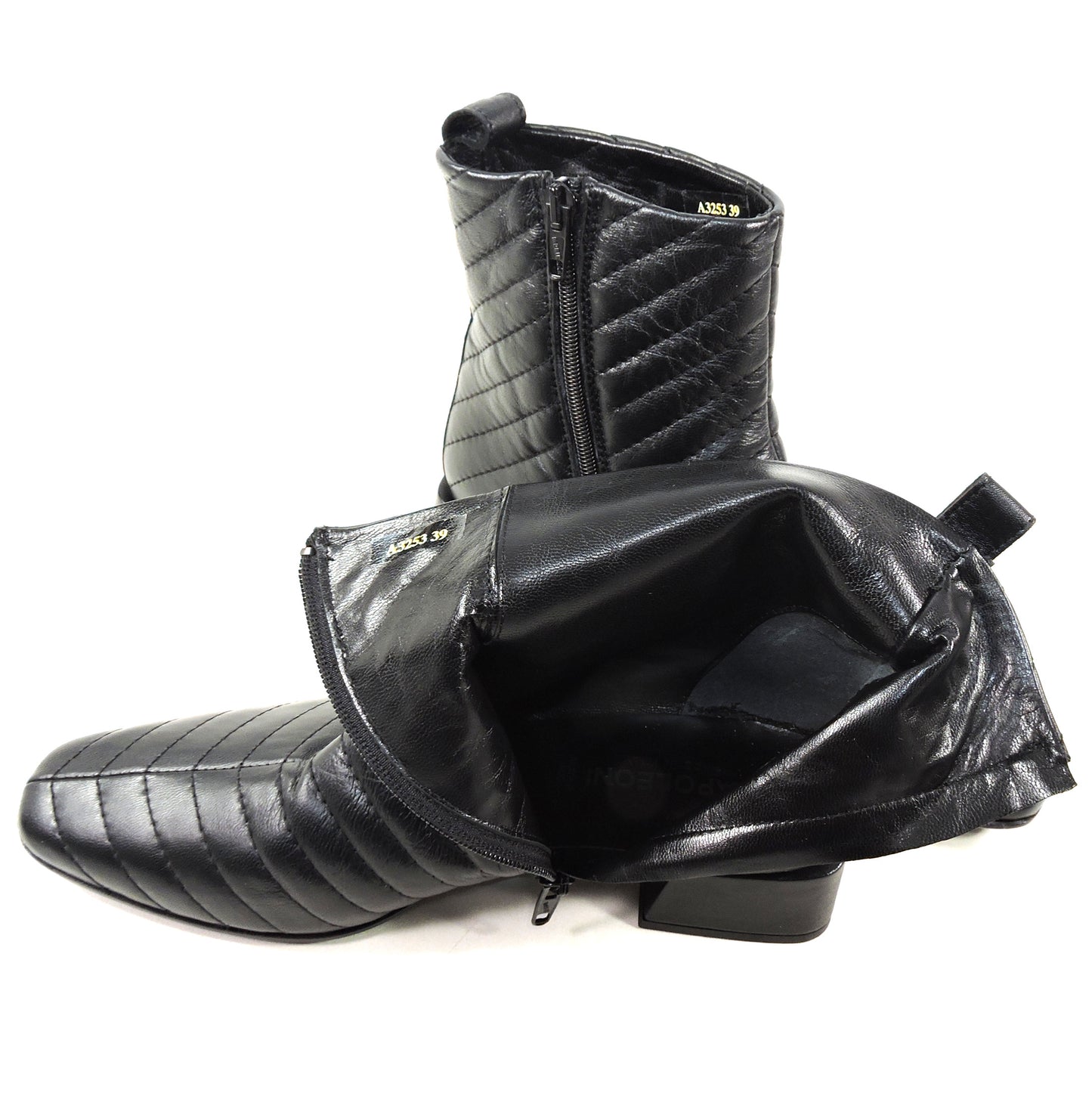 NAPOLEONI 🇮🇹 WOMEN'S BLACK SOFT LEATHER COMFORT ANKLE BOOTIE