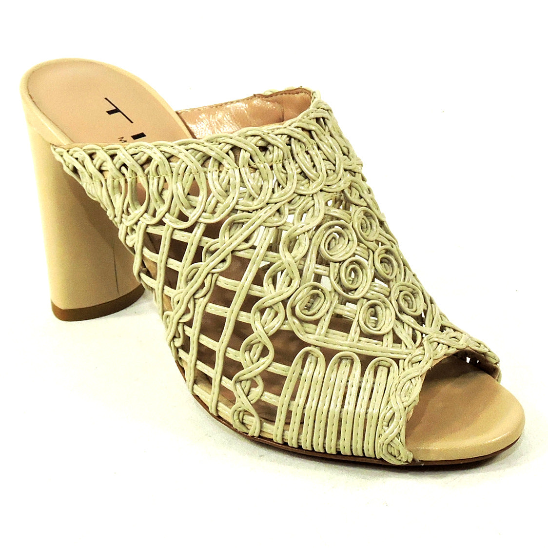 TIFFI 🇮🇹 WOMEN'S BEIGE LEATHER COMFORT SUMMER MULES