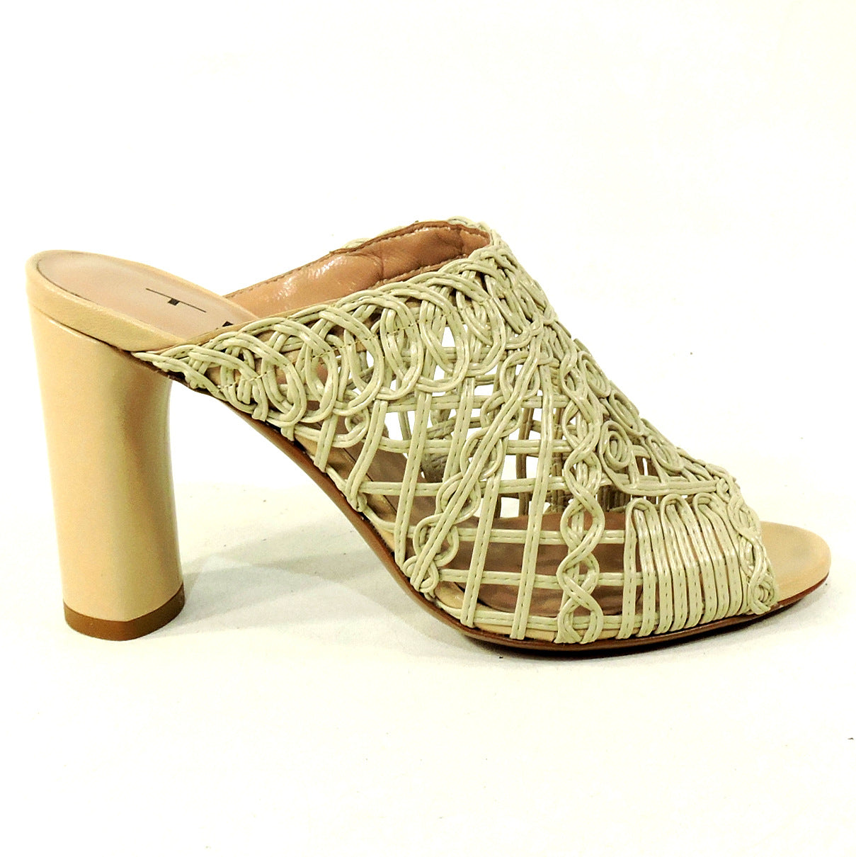TIFFI 🇮🇹 WOMEN'S BEIGE LEATHER COMFORT SUMMER MULES