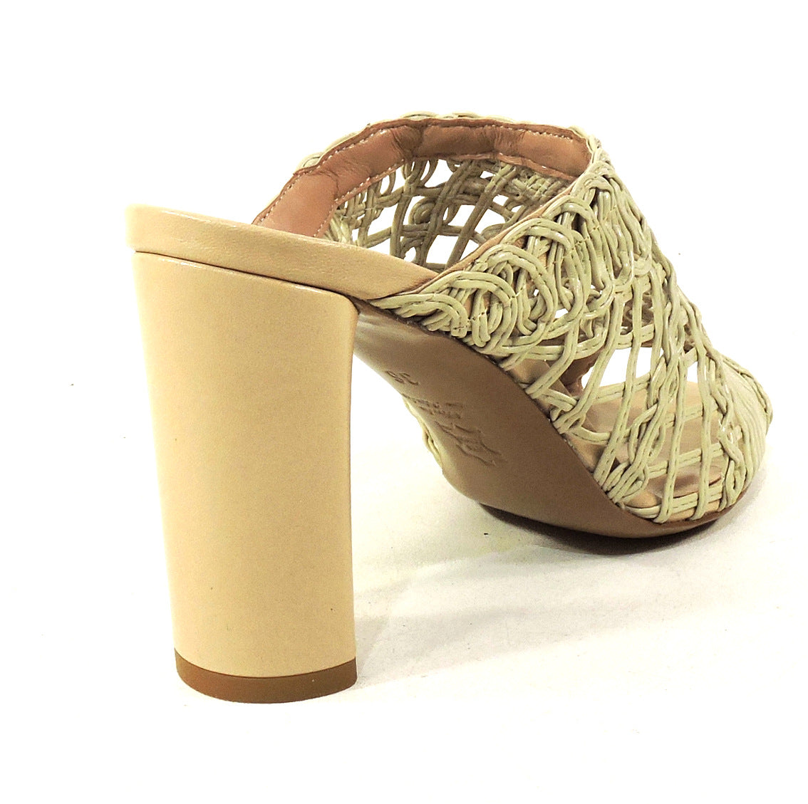 TIFFI 🇮🇹 WOMEN'S BEIGE LEATHER COMFORT SUMMER MULES