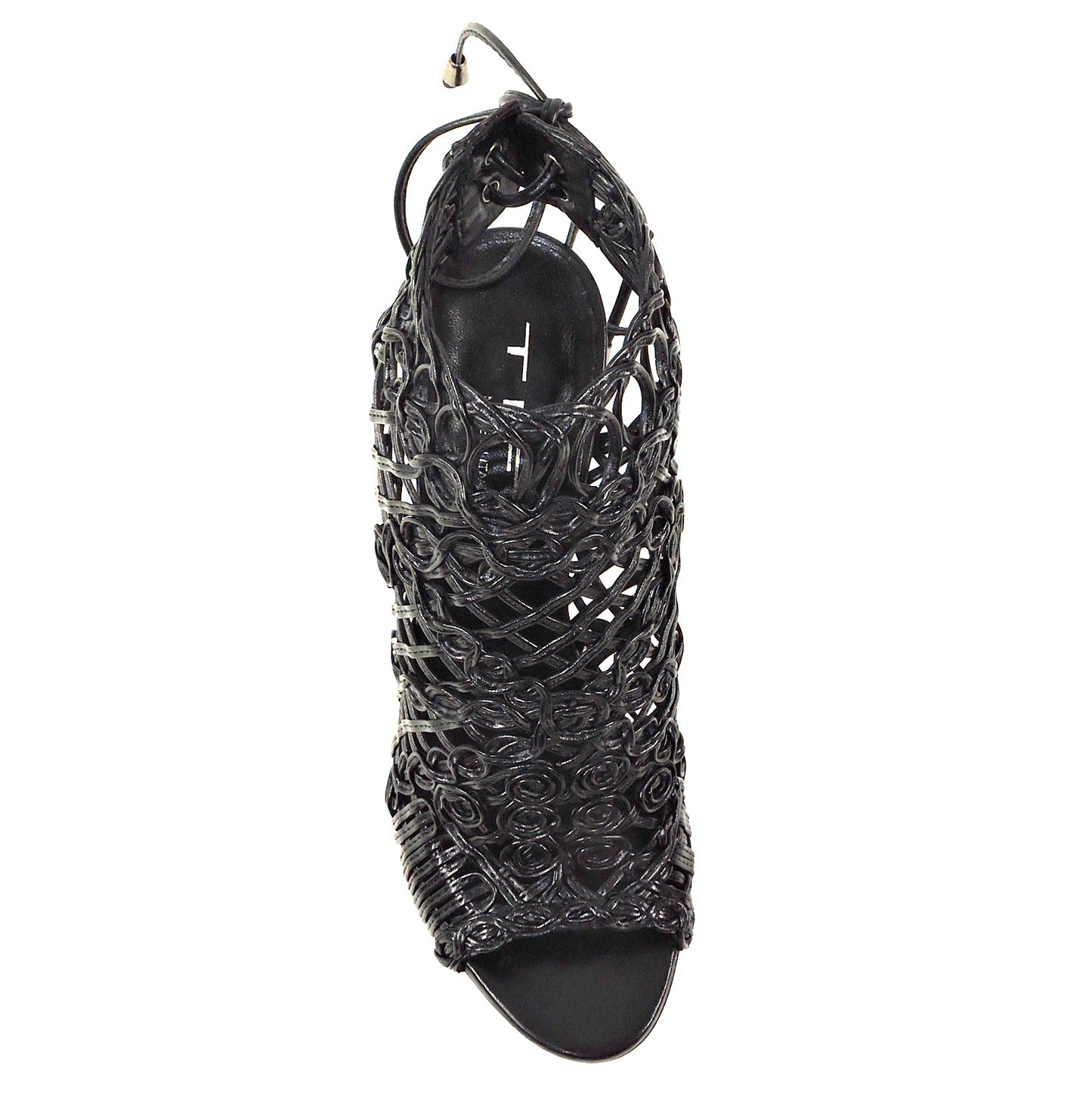 TIFFI 🇮🇹 WOMEN'S BLACK LEATHER FASHION SANDALS