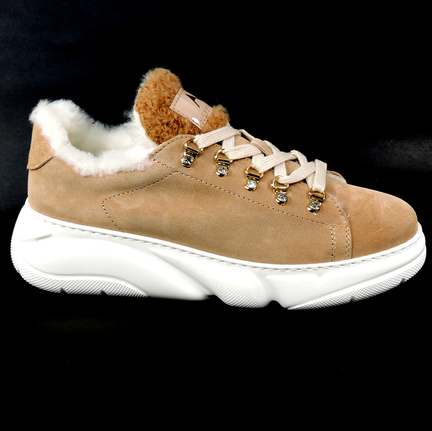 ALBERTO CICCIOLI 🇮🇹 WOMEN'S BROWN SUEDE WINTER FASHION SNEAKERS