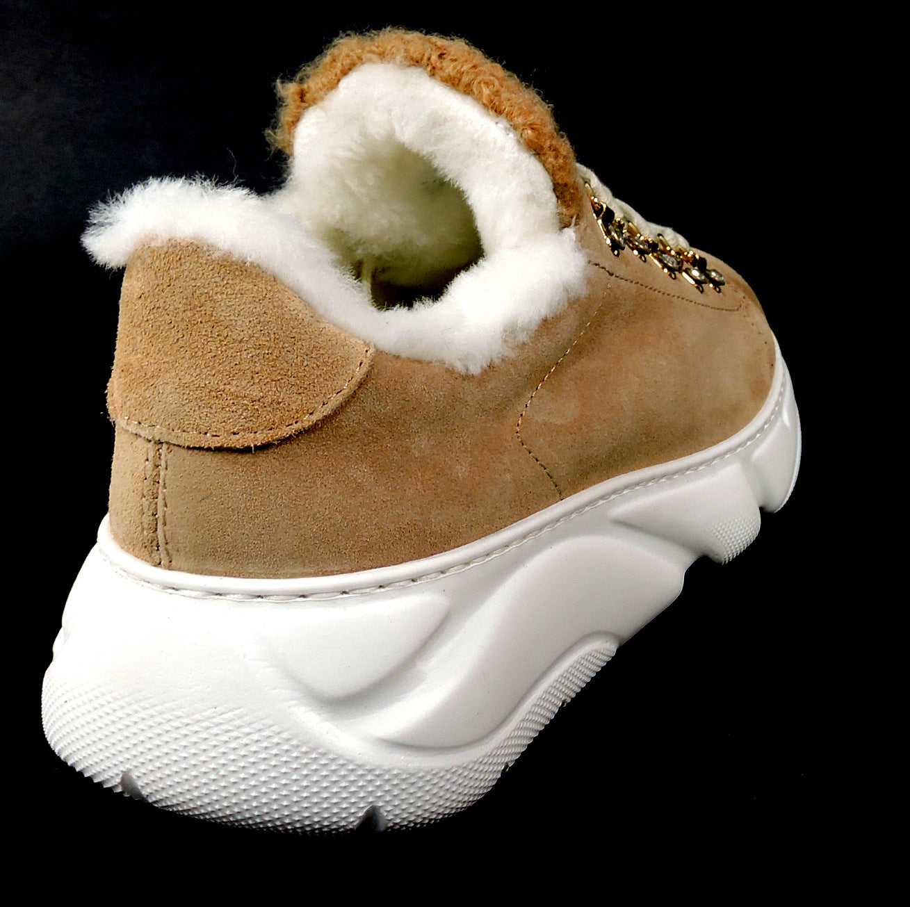 ALBERTO CICCIOLI 🇮🇹 WOMEN'S BROWN SUEDE WINTER FASHION SNEAKERS