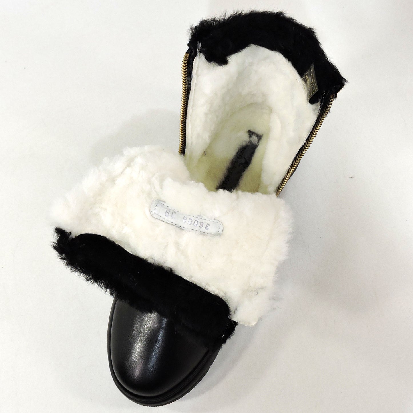 ALBERTO CICCIOLI 🇮🇹 WOMEN'S BLACK SOFT LEATHER WINTER ANKLE BOOTIE