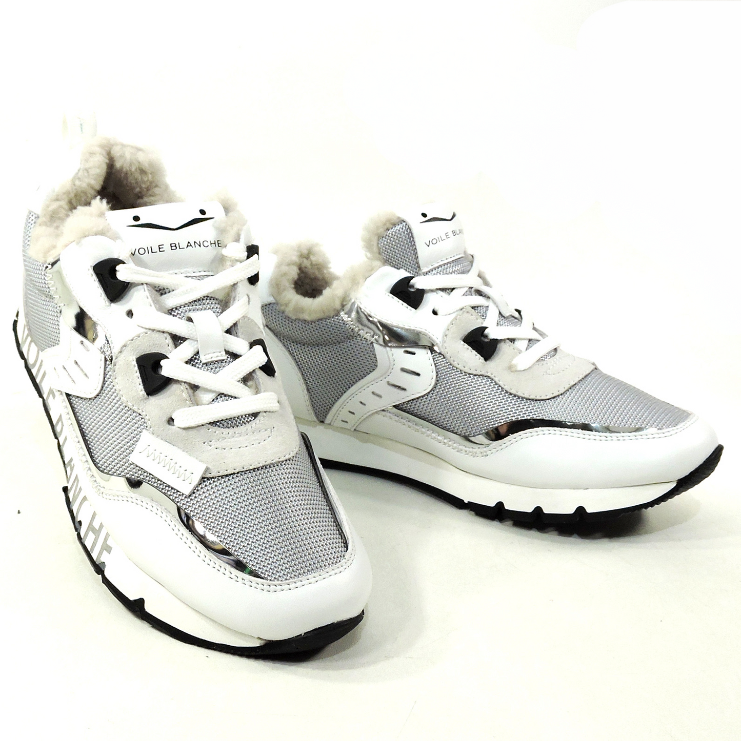 VOILE BLANCHE ๐ฎ๐น WOMEN'S WHITE LEATHER COMFORT FASHION SNEAKERS BOUTIQUE