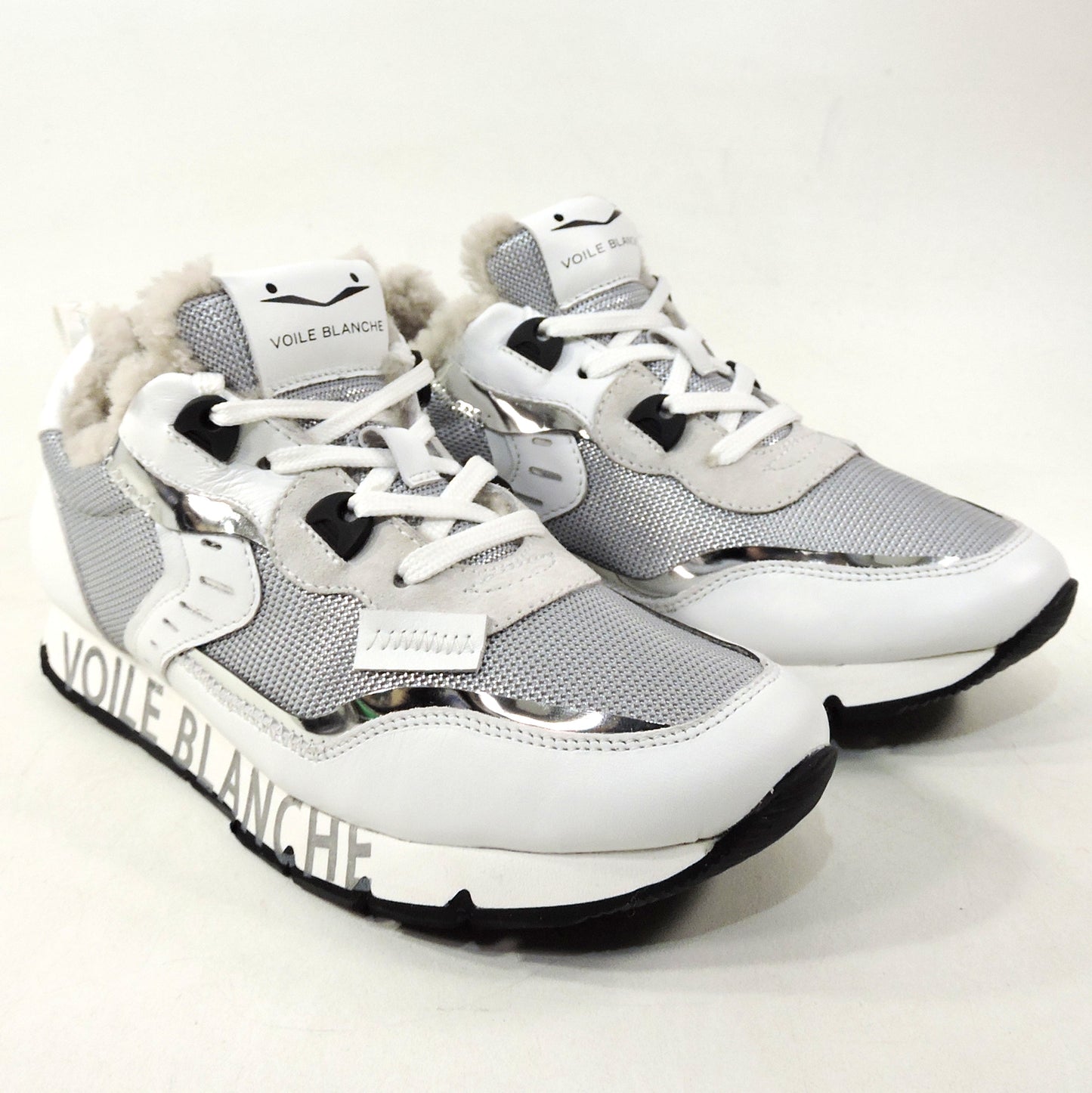 VOILE BLANCHE ๐ฎ๐น WOMEN'S WHITE LEATHER COMFORT FASHION SNEAKERS BOUTIQUE