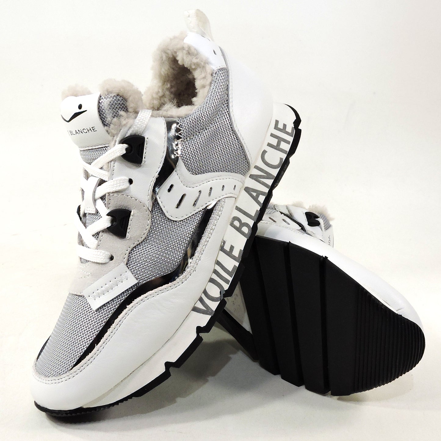 VOILE BLANCHE ๐ฎ๐น WOMEN'S WHITE LEATHER COMFORT FASHION SNEAKERS BOUTIQUE