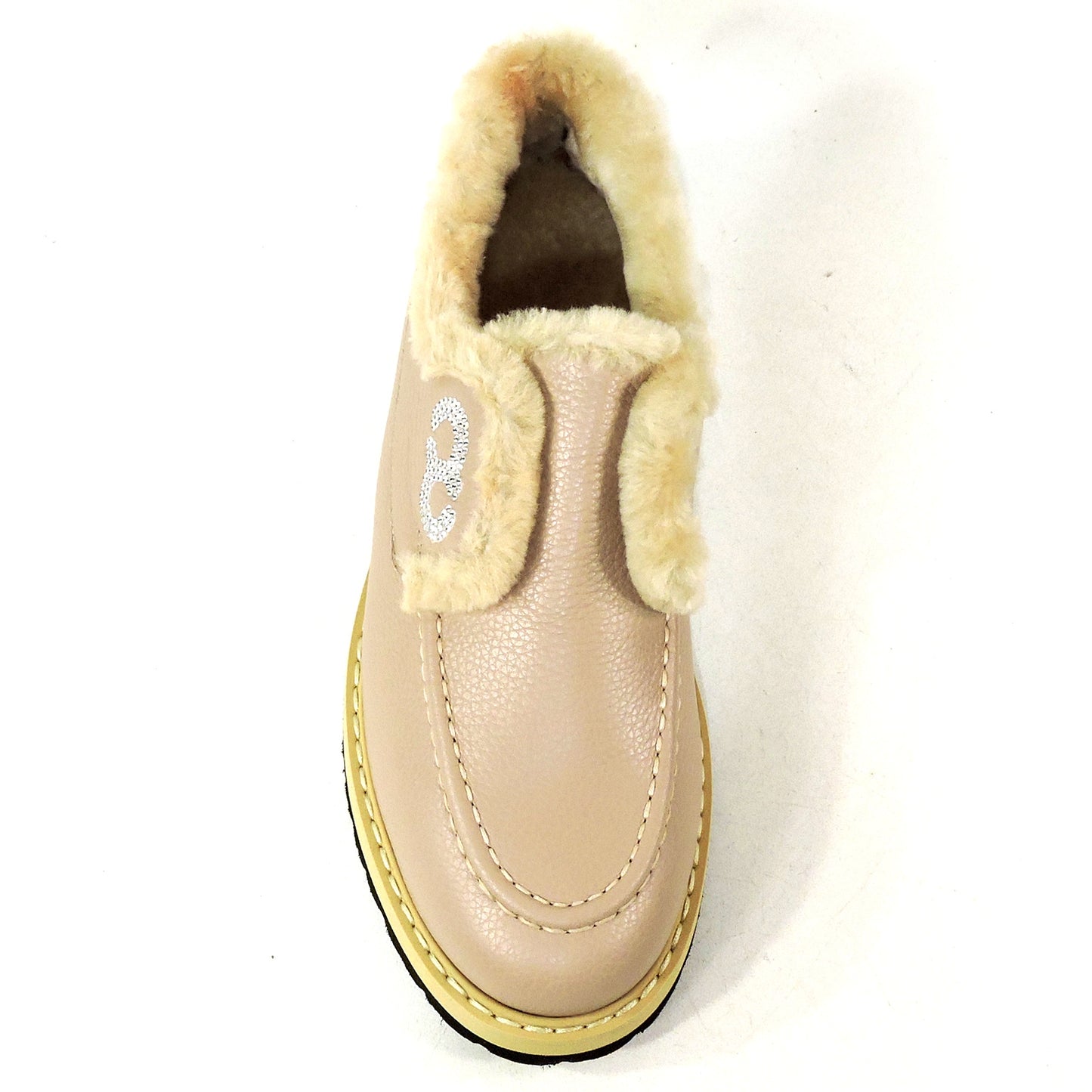 CASADEI ๐ฎ๐น WOMEN'S BEIGE SOFT LEATHER COMFORT WINTER LOAFERS