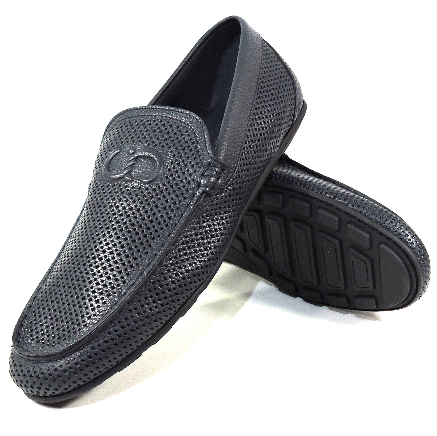 CASADEI 🇮🇹 MEN'S BLUE SOFT LEATHER COMFORT SUMMER LOAFERS