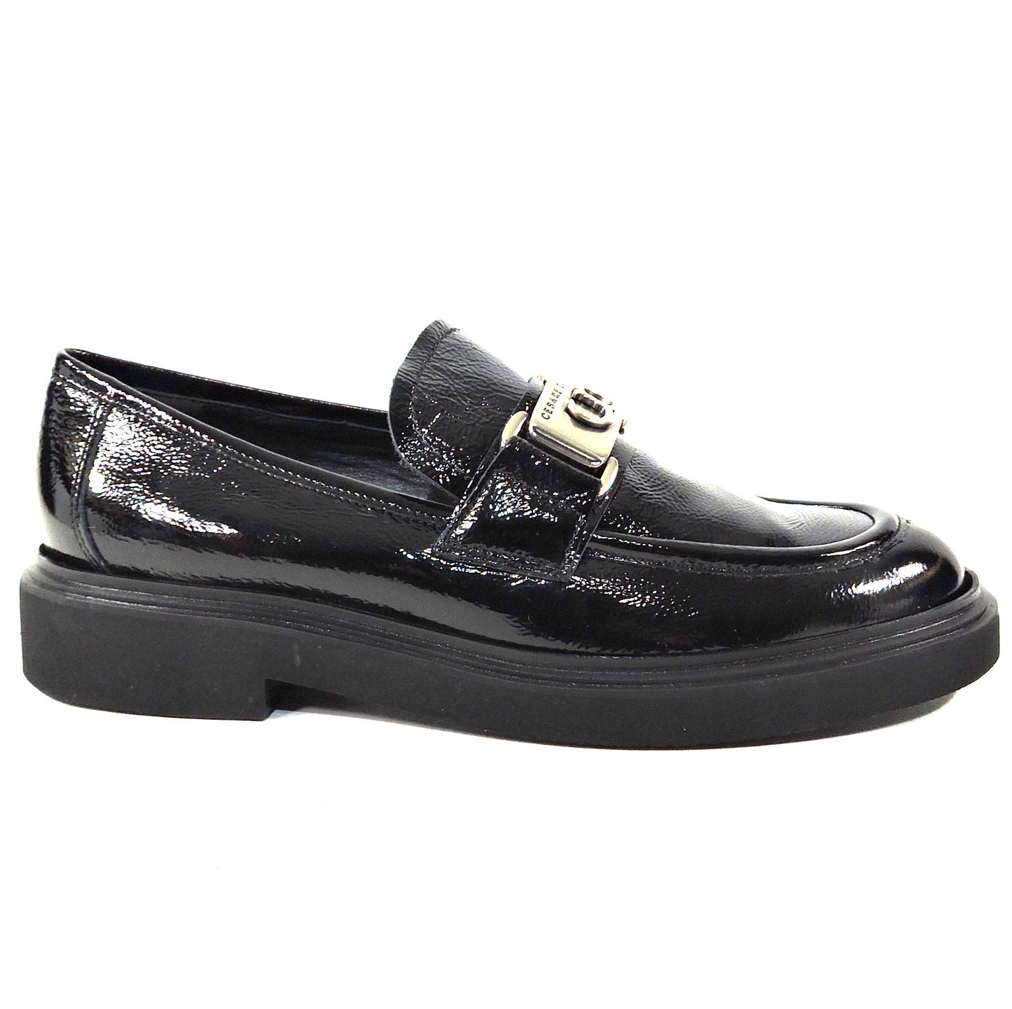 CASADEI 🇮🇹 WOMEN'S BLACK SOFT PATENT LEATHER COMFORT LOAFERS