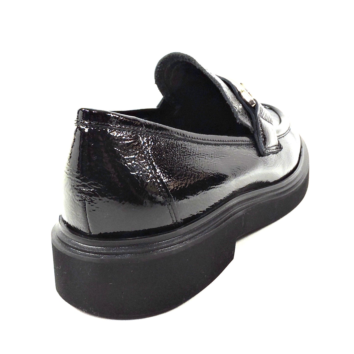 CASADEI 🇮🇹 WOMEN'S BLACK SOFT PATENT LEATHER COMFORT LOAFERS