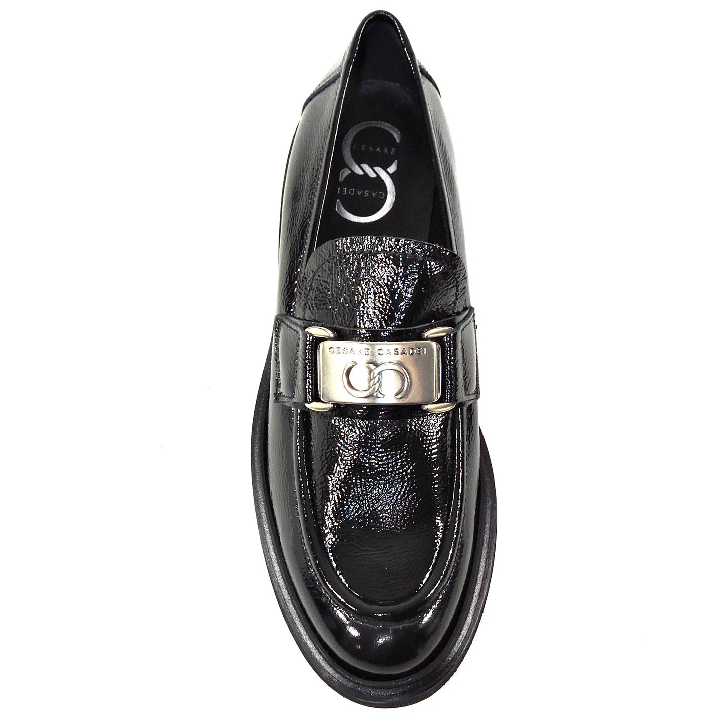 CASADEI 🇮🇹 WOMEN'S BLACK SOFT PATENT LEATHER COMFORT LOAFERS