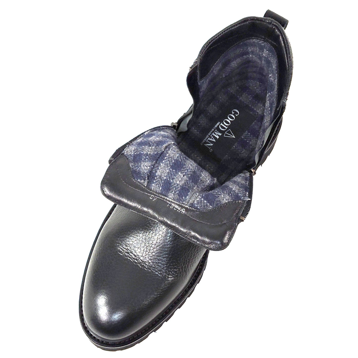 GOODMAN 🇮🇹 MEN'S BLACK SOFT LEATHER COMFORT WINTER ANKLE BOOTS