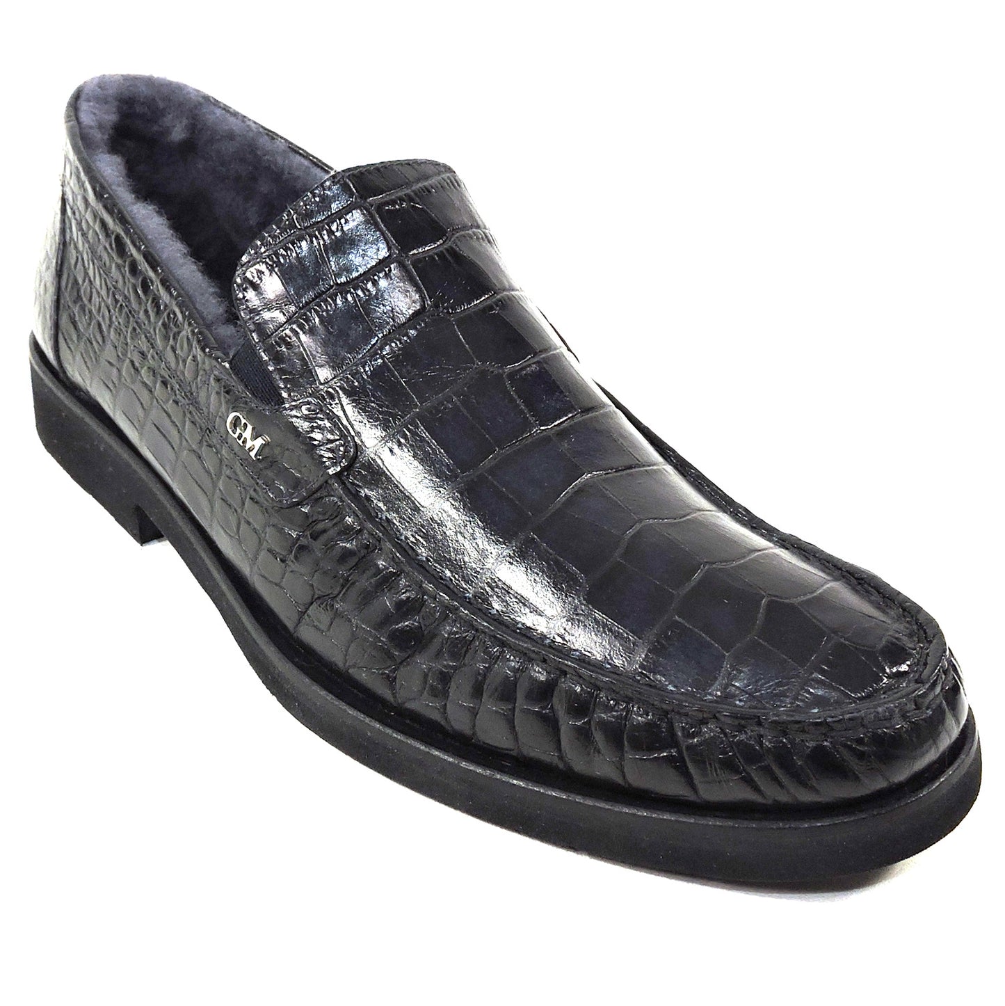 GoodMan 🇮🇹 MEN'S BLACK SOFT LEATHER COMFORT WINTER LOAFERS