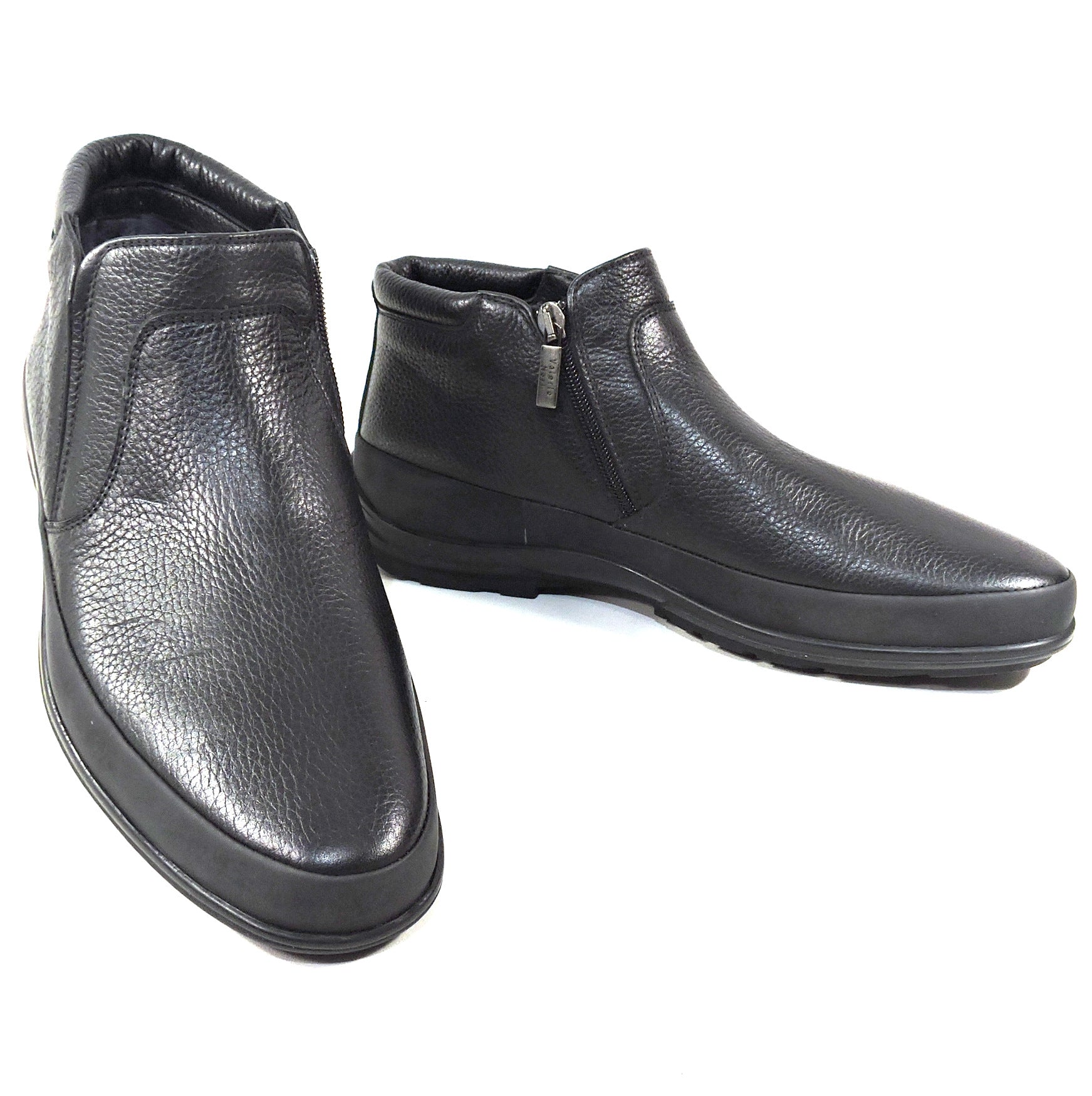 VALERIO NERI by GOODMAN MEN'S BLACK LEATHER COMFORT WINTER BOOTS Euro Shoes Emporium VALERIO NERI by GOODMAN MEN'S BLACK LEATHER COMFORT WINTER BOOTS Euro Shoes Emporium