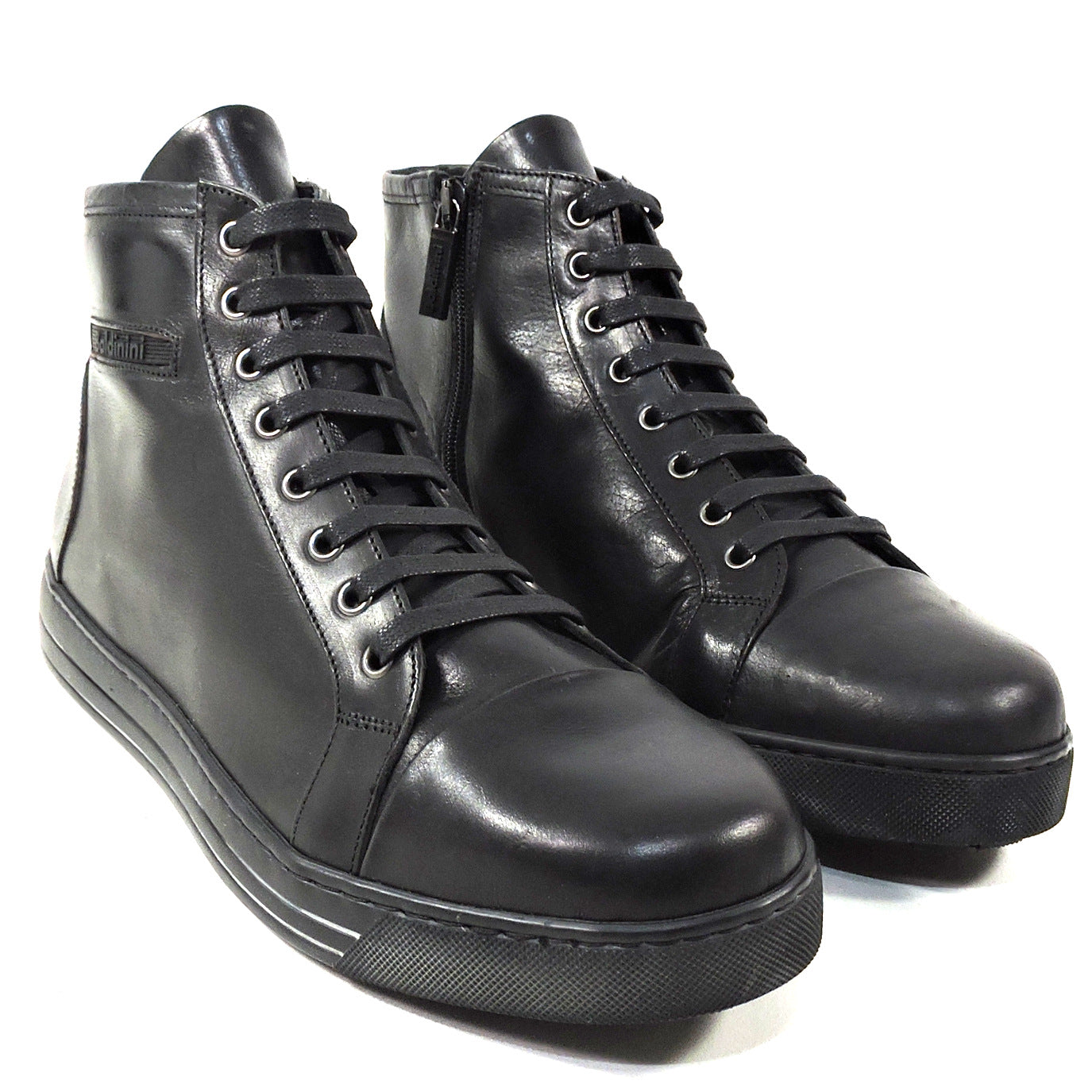 BALDININI 🇮🇹 MEN'S BLACK LEATHER COMFORT WINTER BOOTS