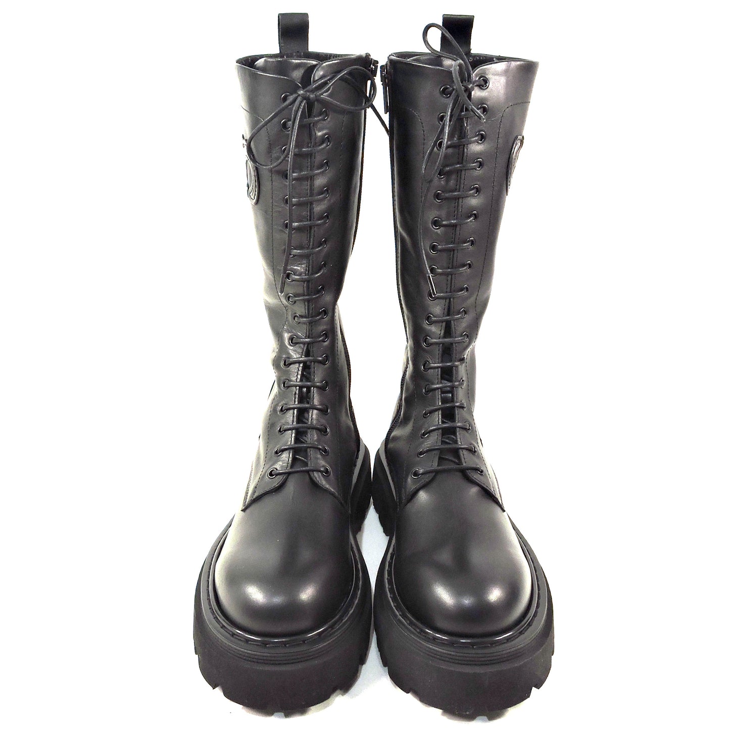 CASADEI 🇮🇹 WOMEN'S BLACK LEATHER COMFORT FASHION BOOTS