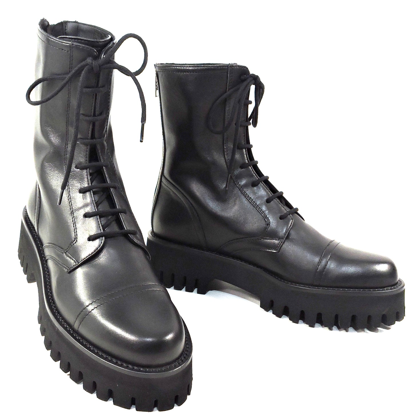 CASADEI 🇮🇹 WOMEN'S BLACK SOFT LEATHER WINTER FASHION ANKLE BOOTIE