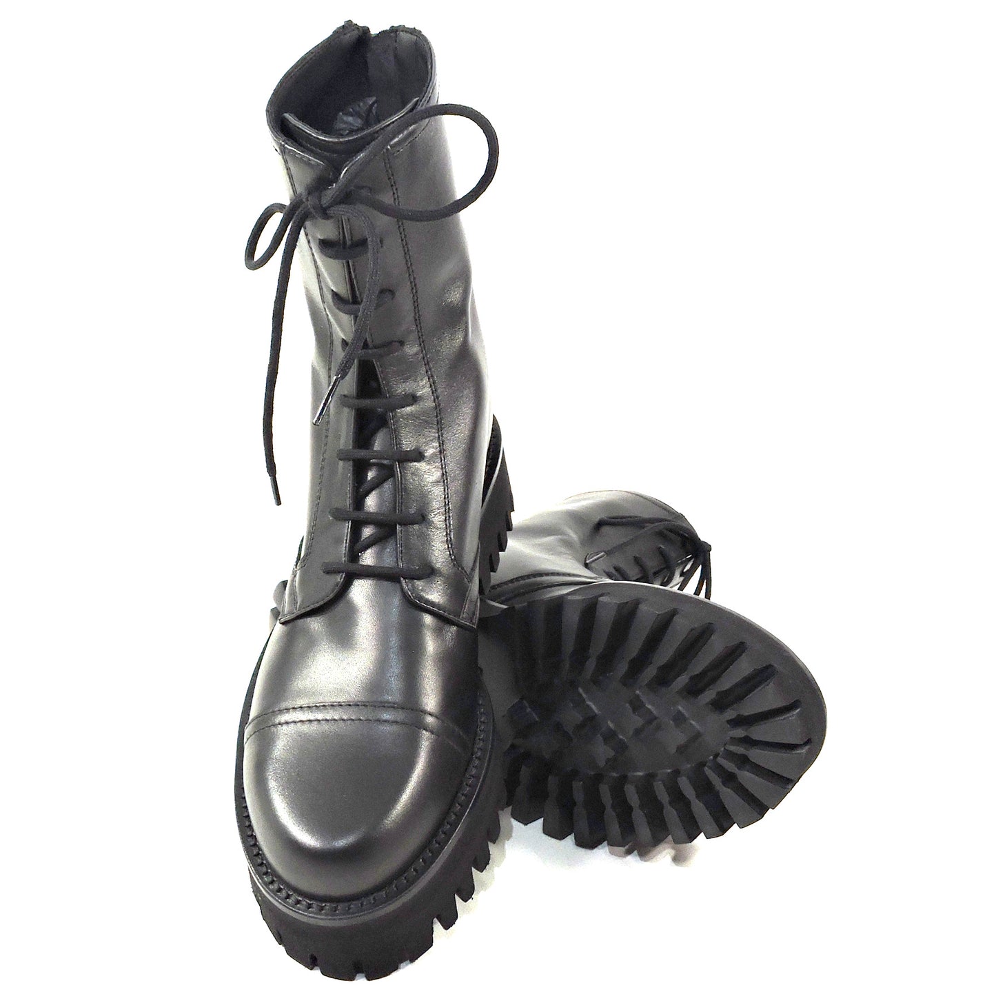 CASADEI 🇮🇹 WOMEN'S BLACK SOFT LEATHER WINTER FASHION ANKLE BOOTIE