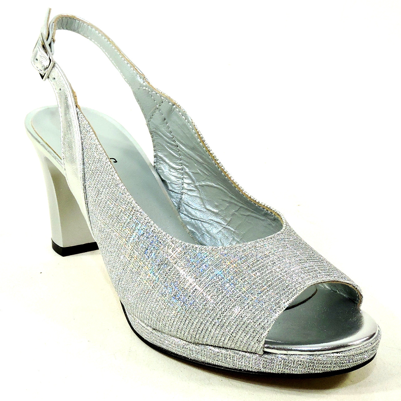 SOFFICE SOGNO 🇮🇹 WOMEN'S SILVER LEATHER COMFORT FASHION SANDALS