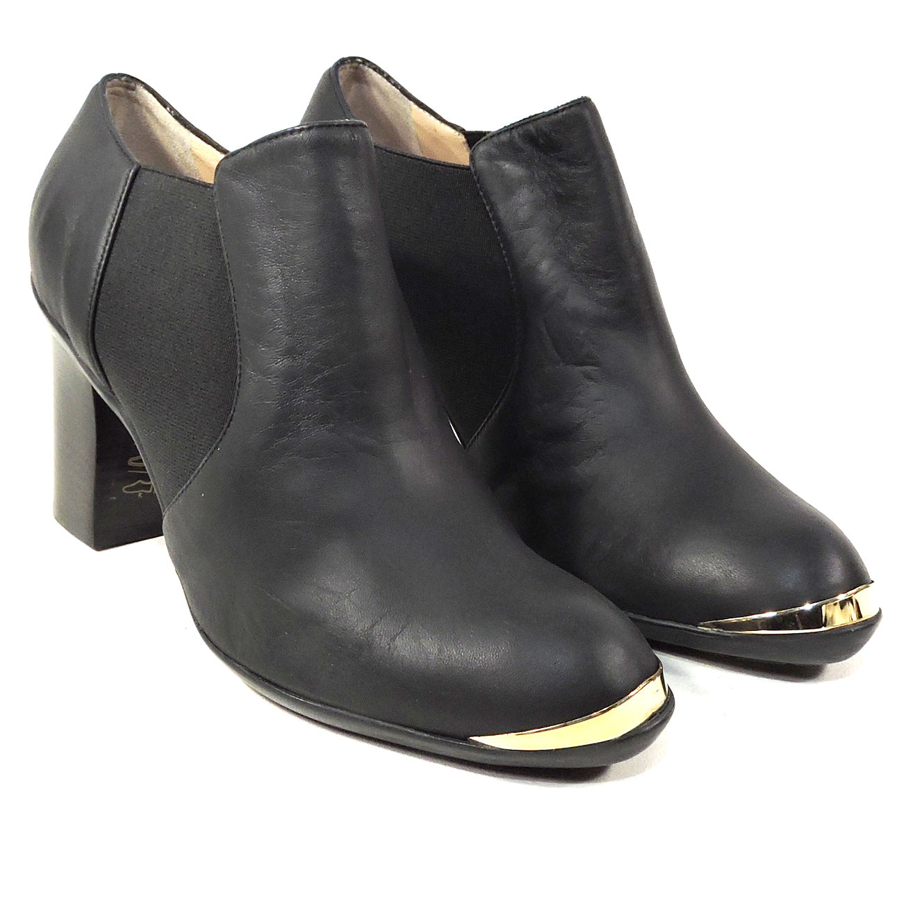 BALDININI 🇮🇹 WOMEN'S BLACK SOFT LEATHER COMFORT BOOTIE