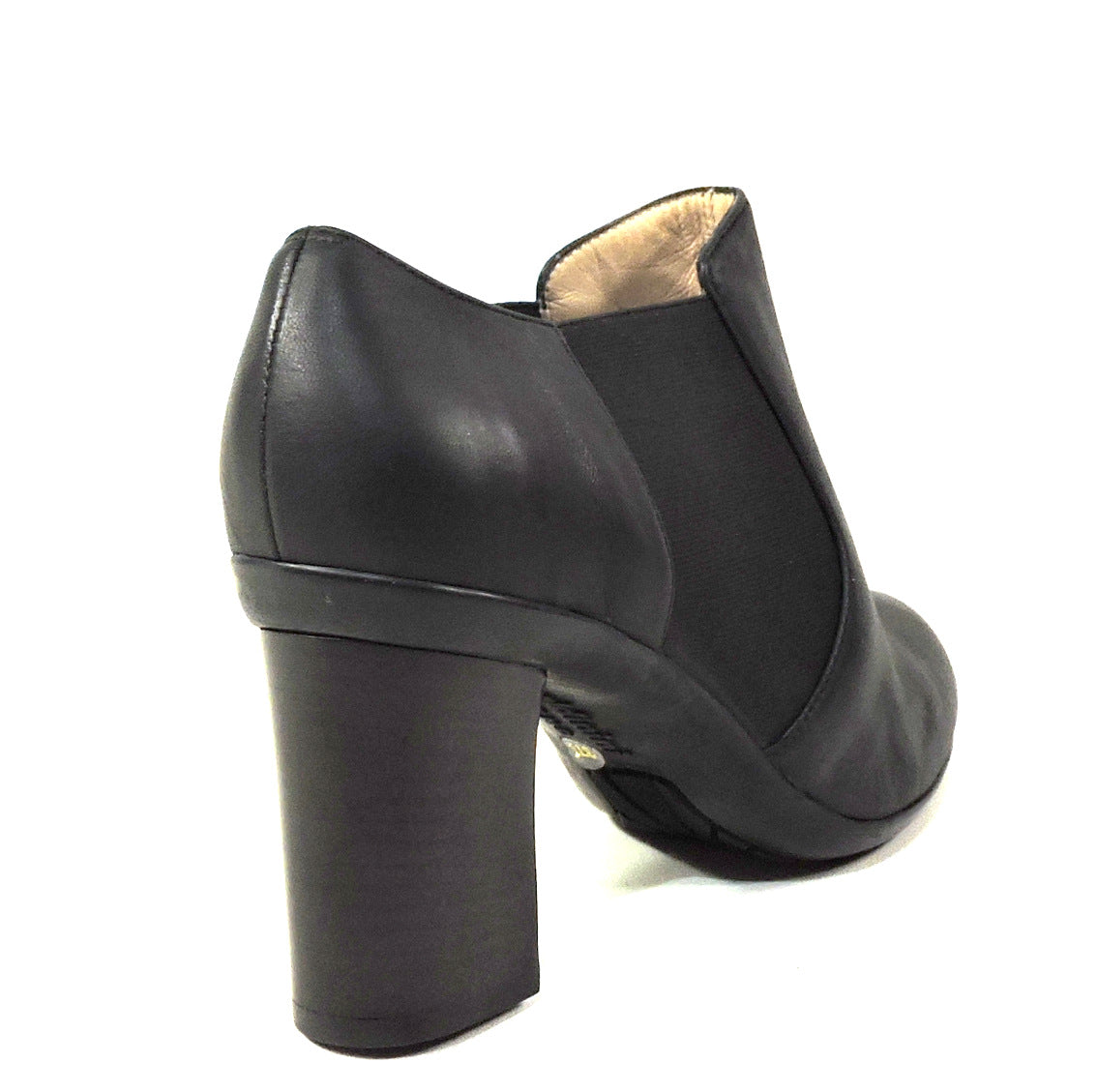 BALDININI 🇮🇹 WOMEN'S BLACK SOFT LEATHER COMFORT BOOTIE