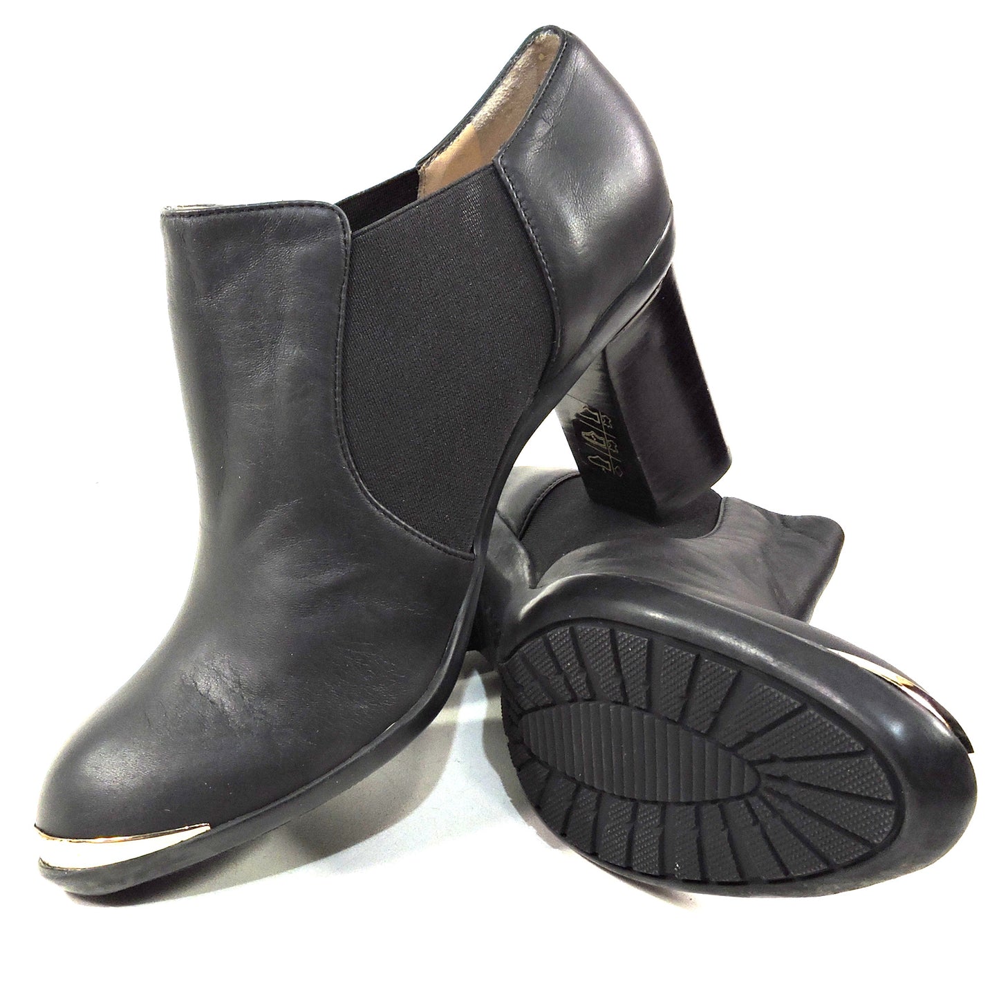 BALDININI 🇮🇹 WOMEN'S BLACK SOFT LEATHER COMFORT BOOTIE
