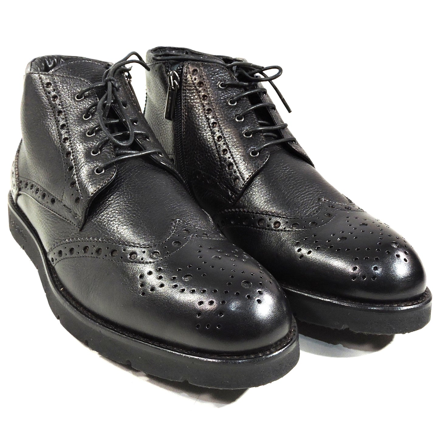 BALDININI 🇮🇹 MEN'S BLACK SOFT LEATHER WINTER FASHION BOOTIE