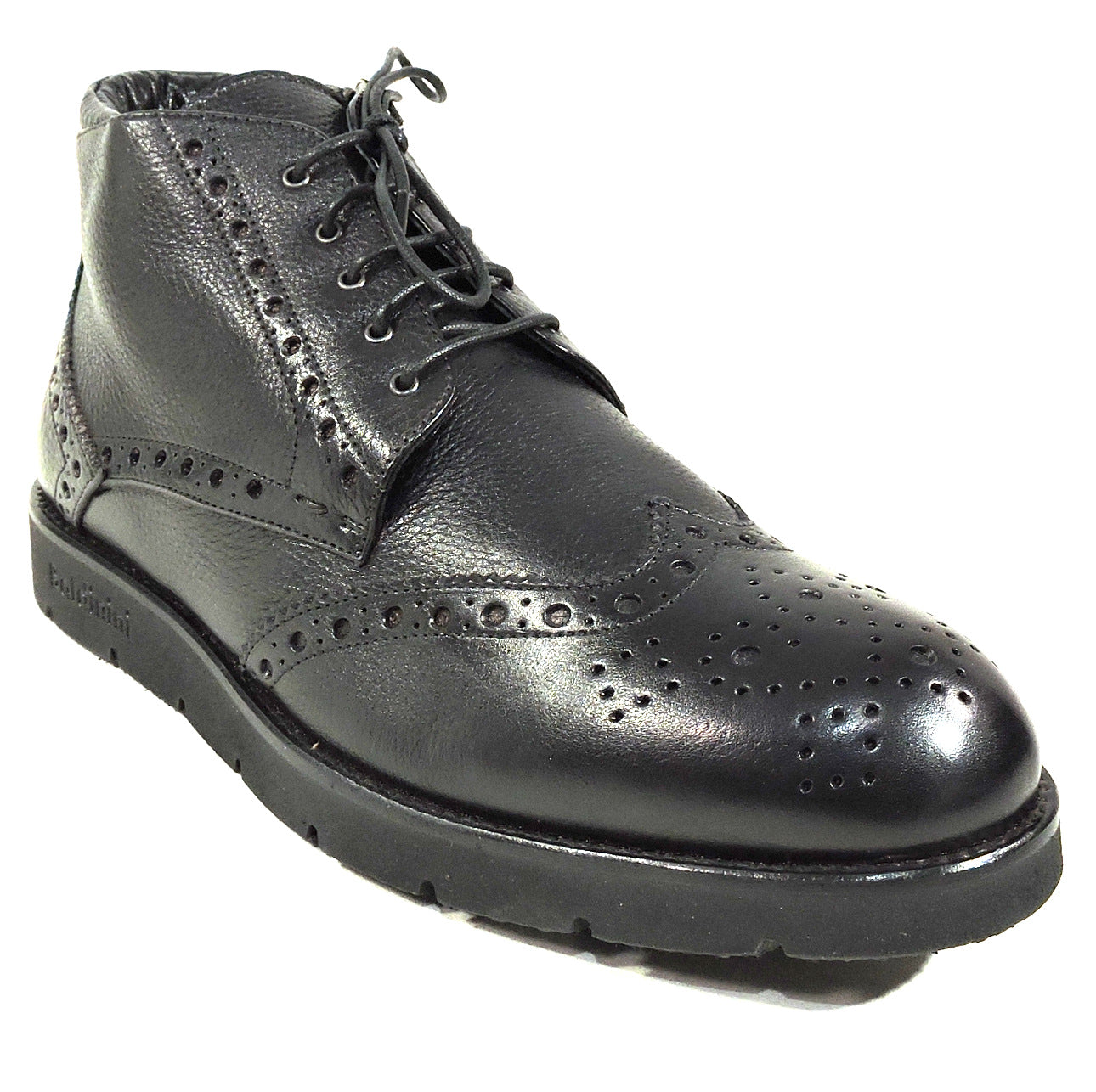 BALDININI 🇮🇹 MEN'S BLACK SOFT LEATHER WINTER FASHION BOOTIE