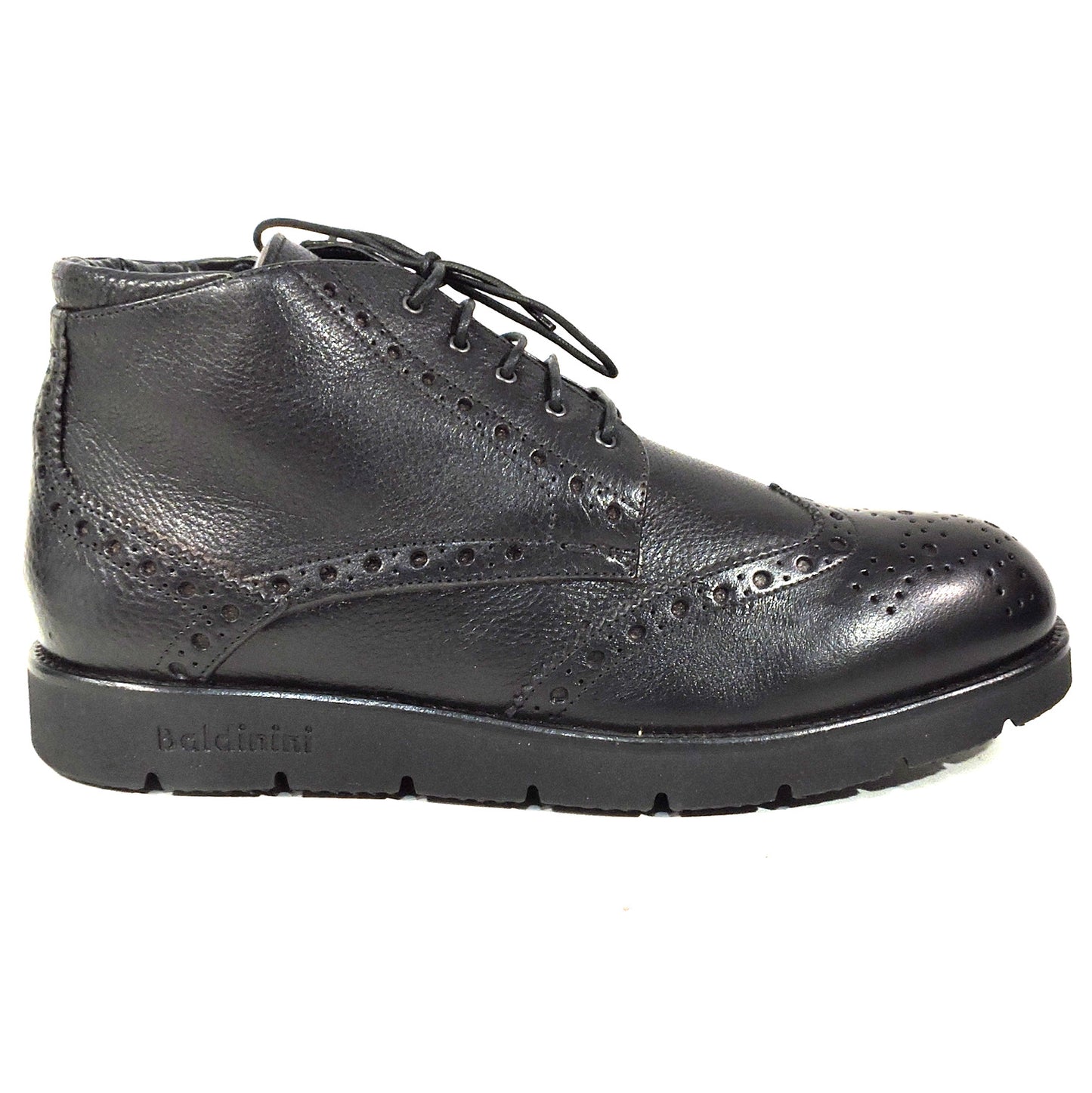 BALDININI 🇮🇹 MEN'S BLACK SOFT LEATHER WINTER FASHION BOOTIE