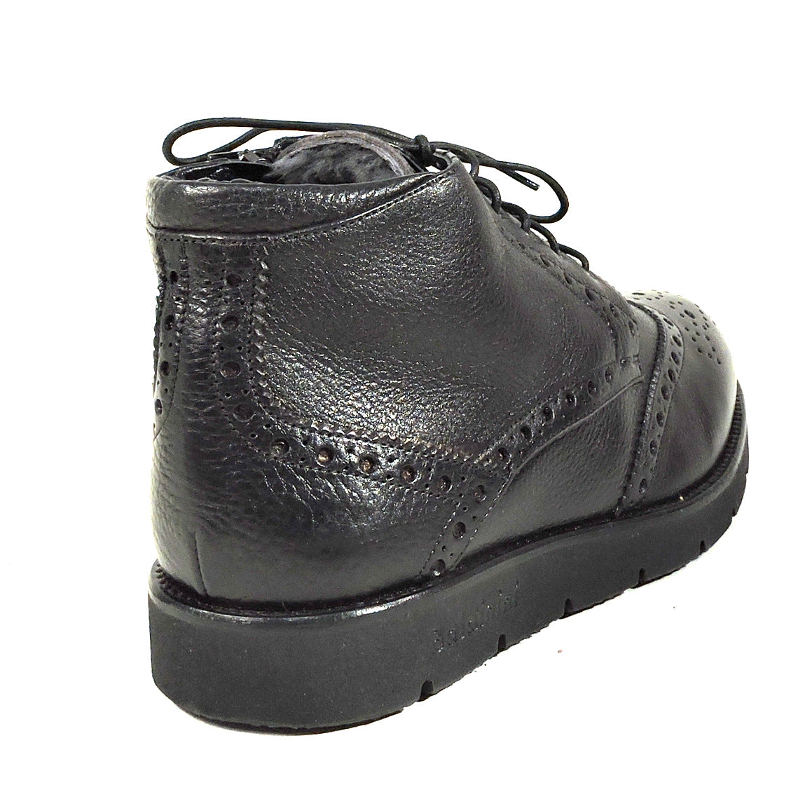 BALDININI 🇮🇹 MEN'S BLACK SOFT LEATHER WINTER FASHION BOOTIE