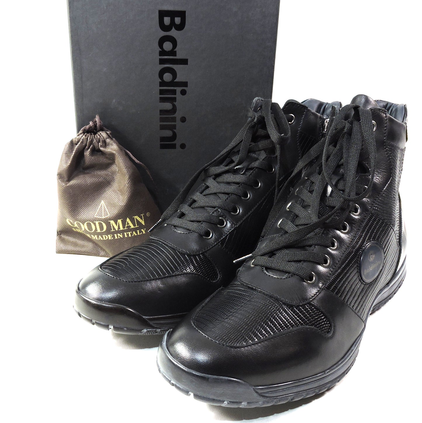 BALDININI ๐ฎ๐น MEN'S BLACK SOFT LEATHER WINTER SPORT BOOTIE