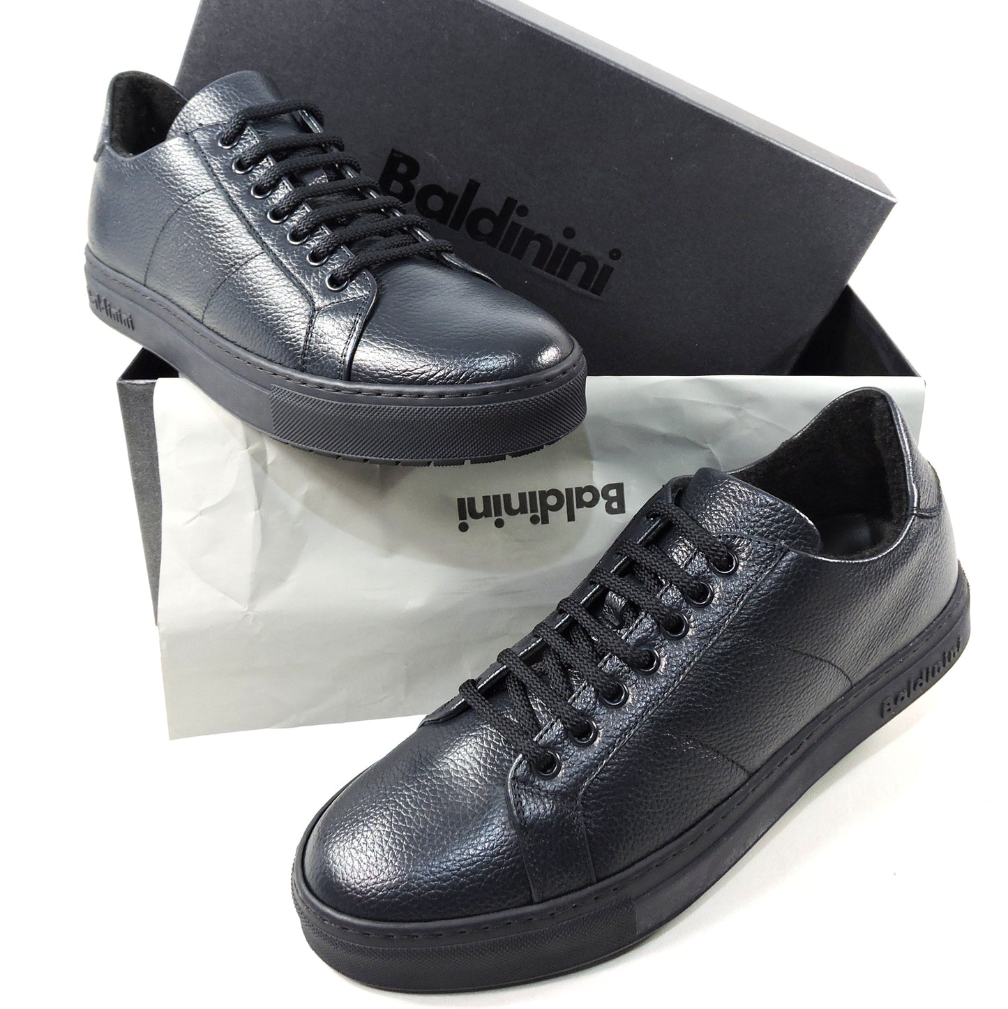 BALDININI ๐ฎ๐น MEN'S BLUE DEER LEATHER COMFORT WINTER SNEAKERS