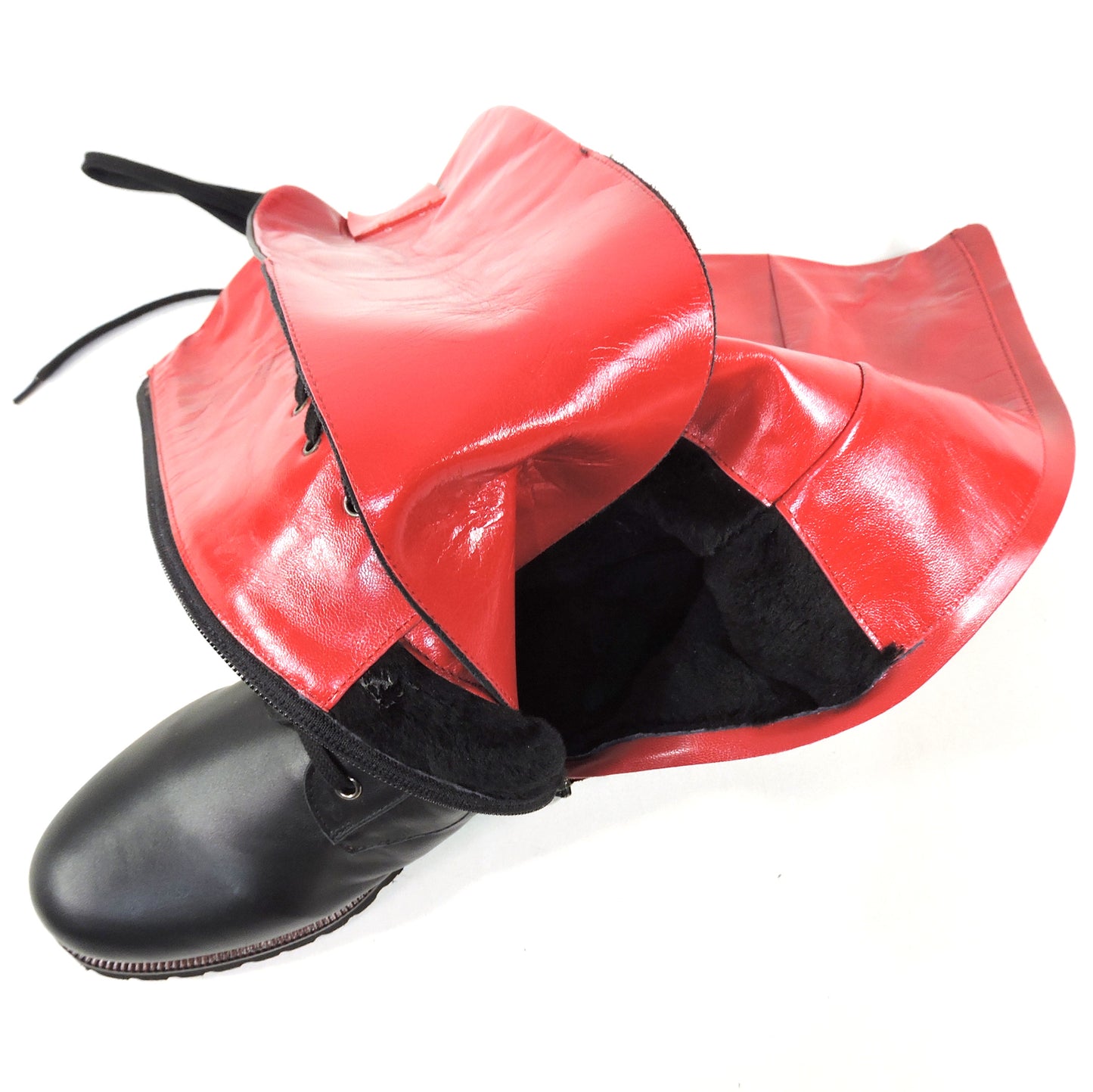 LUIGI TRAINI ๐ฎ๐น WOMEN'S BLACK SOFT LEATHER FASHION WINTER BOOTS