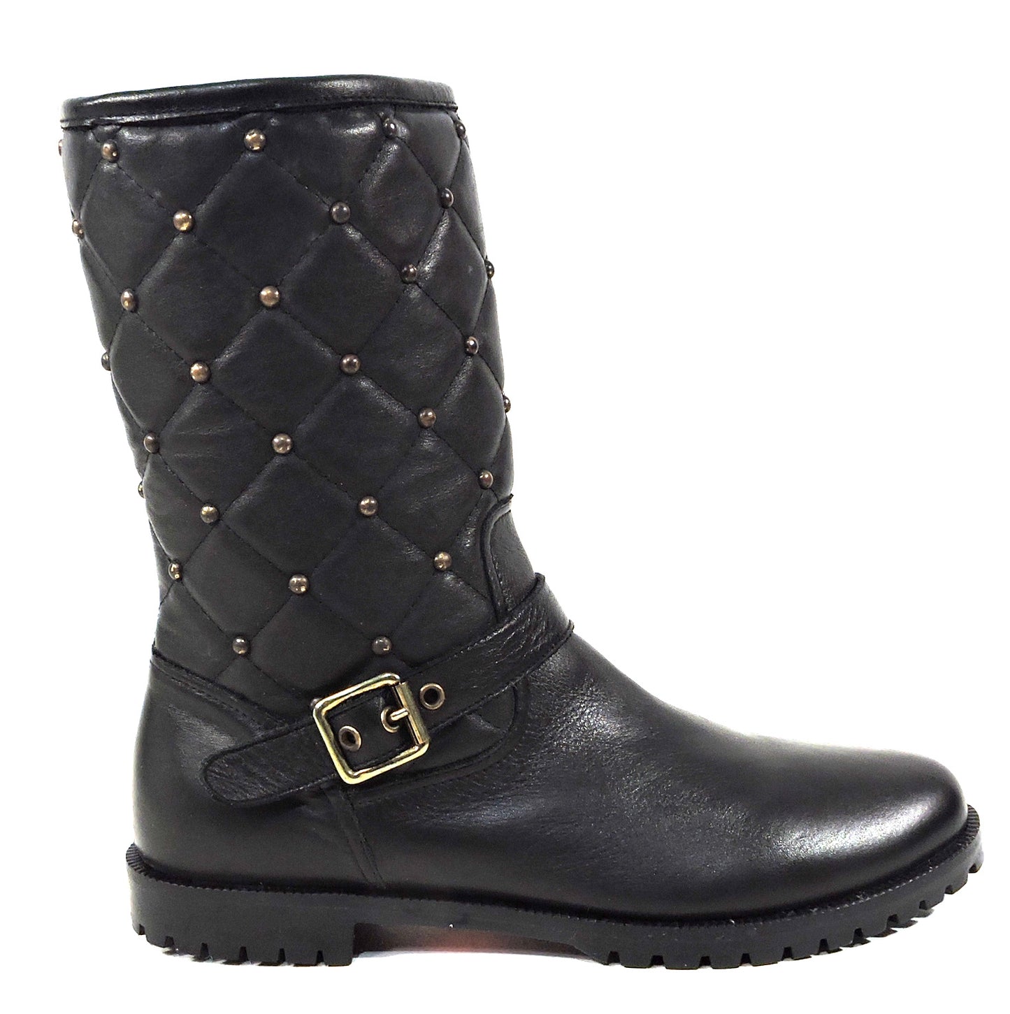 LUIGI TRAINI 🇮🇹 WOMEN'S BLACK LEATHER COMFORT WINTER BOOTS
