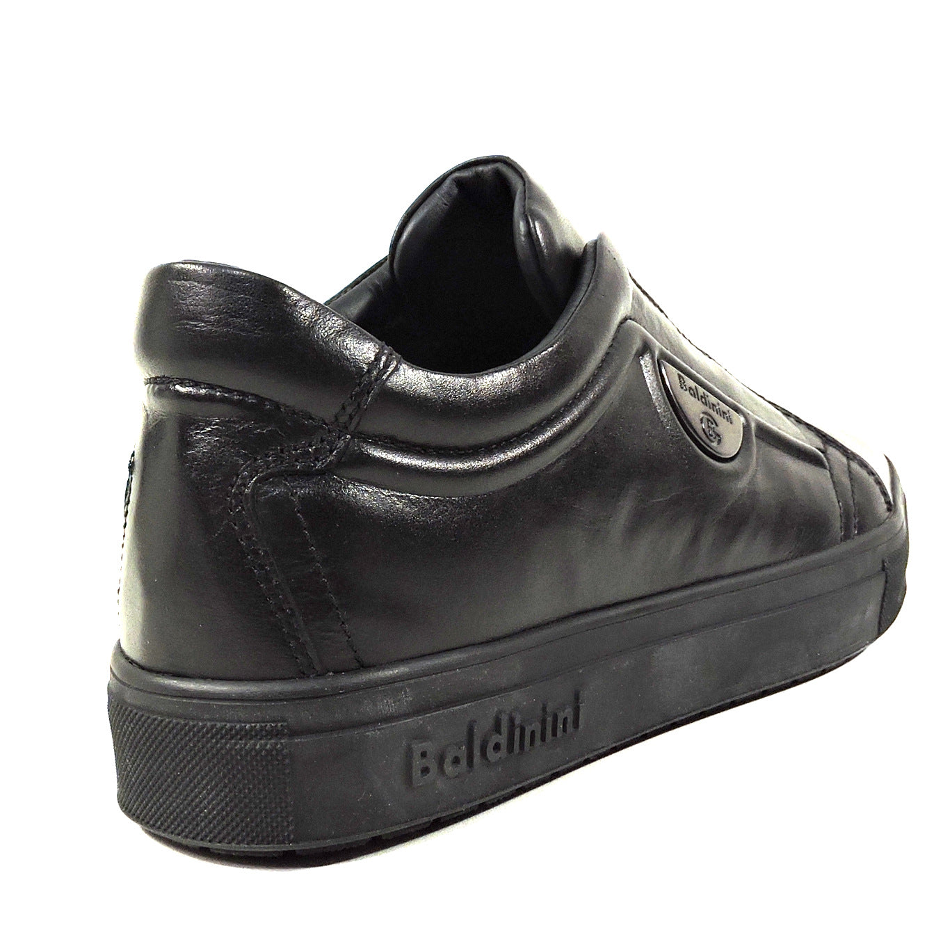 BALDININI ๐ฎ๐น MEN'S BLACK SOFT LEATHER FASHION SNEAKERS