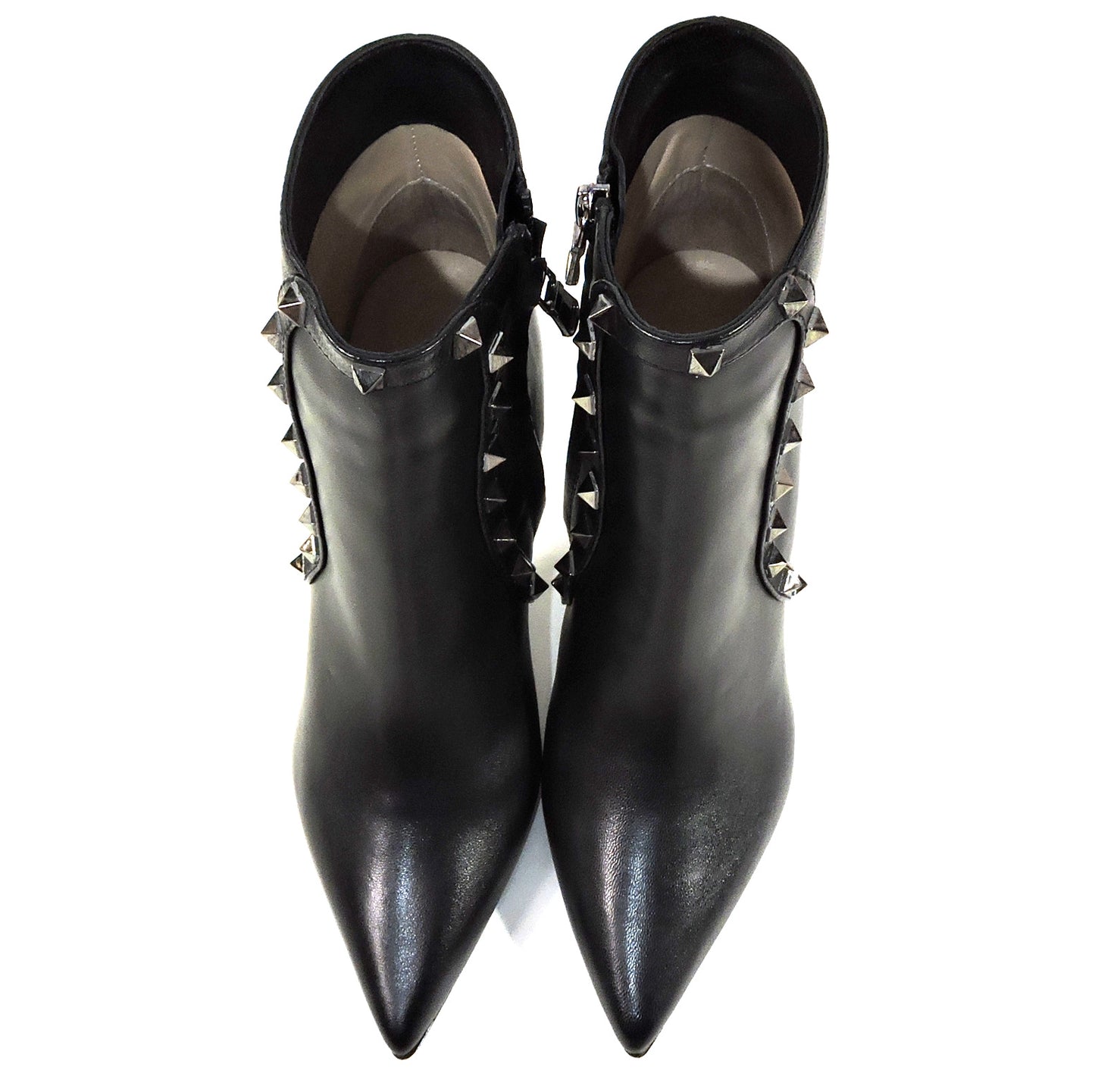 ALESSANDRO DI MARIA ๐ฎ๐น WOMEN BLACK LEATHER FASHION ANKLE BOOTIE