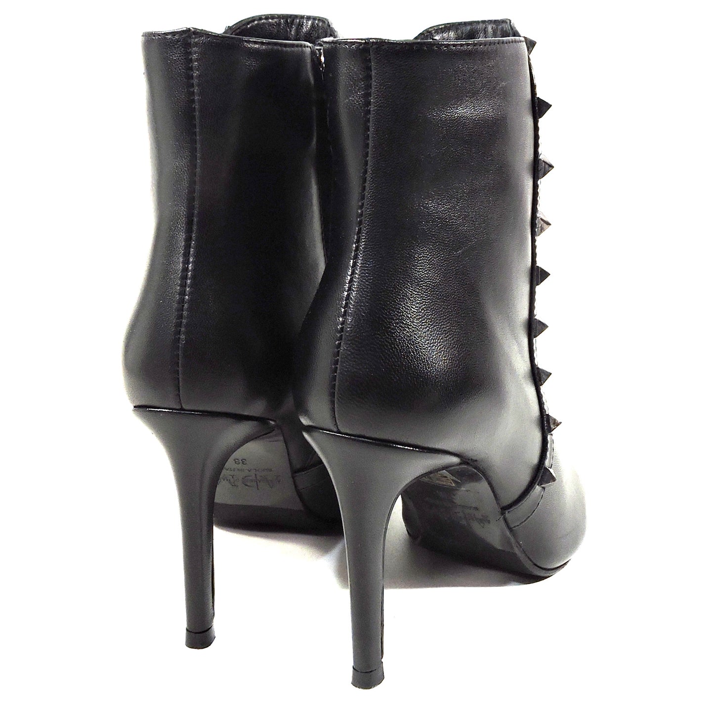 ALESSANDRO DI MARIA ๐ฎ๐น WOMEN BLACK LEATHER FASHION ANKLE BOOTIE