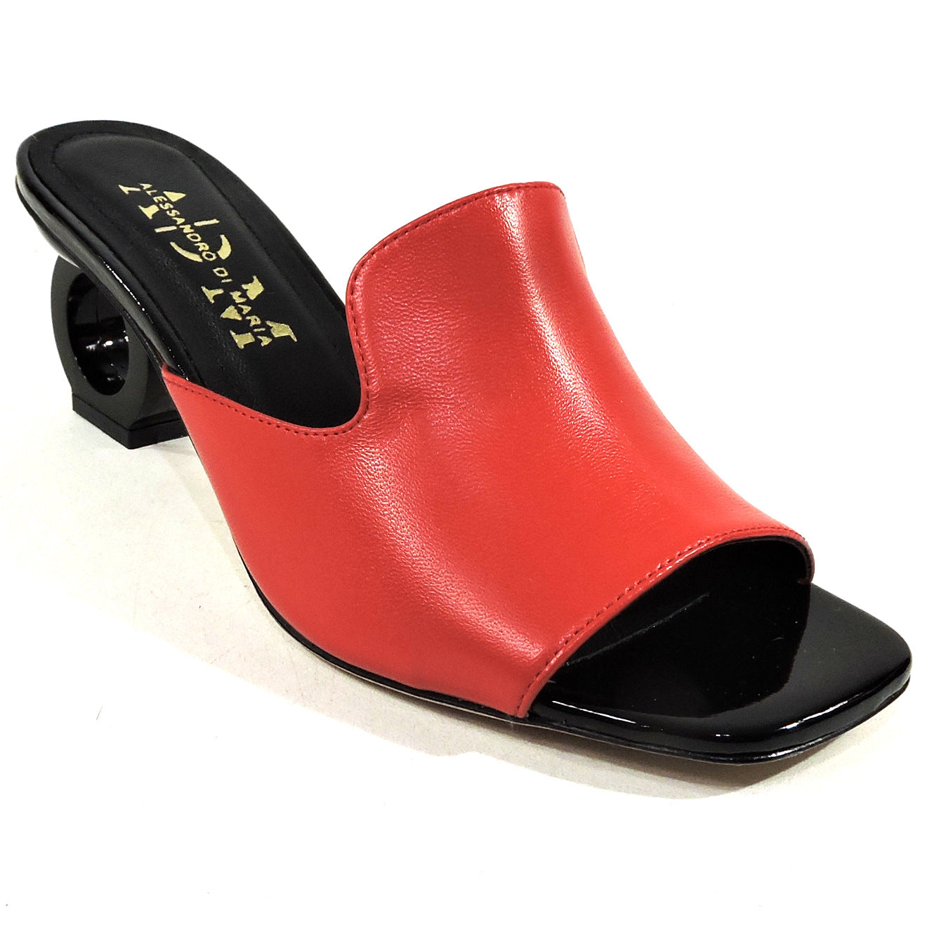 ALESSANDRO DI MARIA ๐ฎ๐น WOMEN'S RED LEATHER FASHION MULES