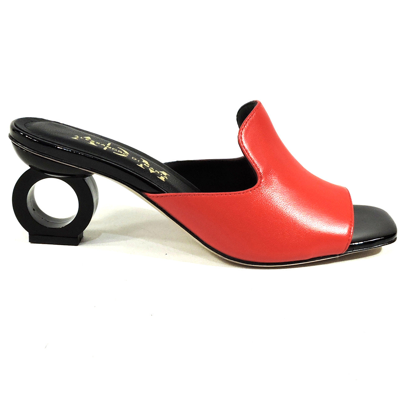 ALESSANDRO DI MARIA ๐ฎ๐น WOMEN'S RED LEATHER FASHION MULES