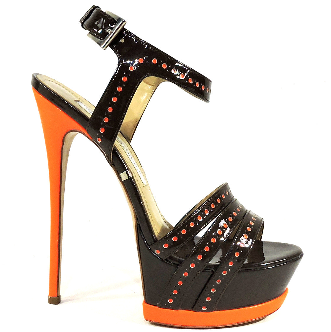 GIANMARCO LORENZI 🇮🇹 WOMEN'S BROWN LEATHER FASHION PLATFORM SANDALS