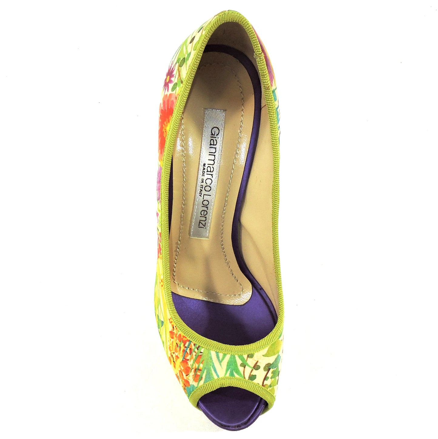 GIANMARCO LORENZI 🇮🇹 WOMEN'S MULTICOLOR SATIN FASHION PLATFORM SANDALS