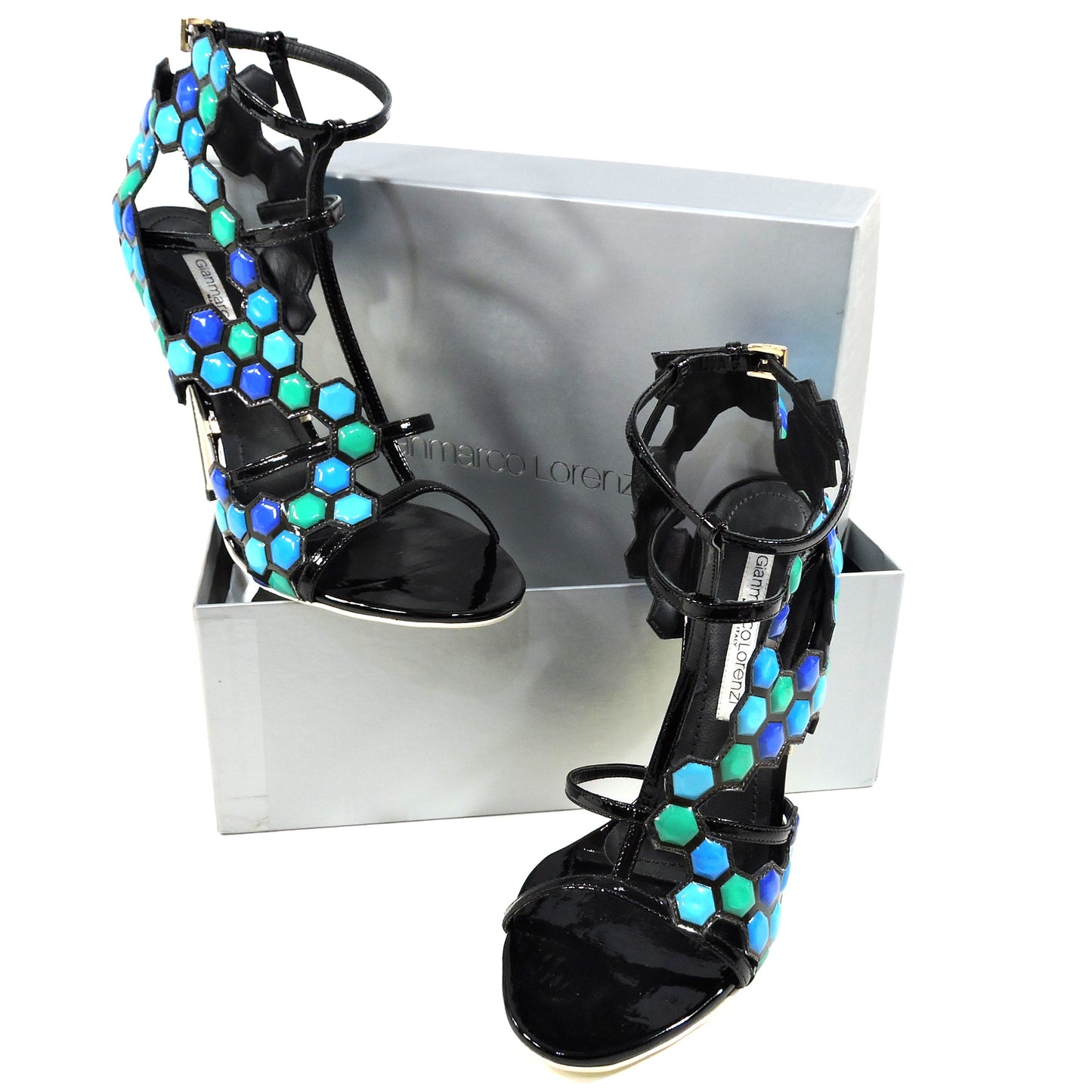 GIANMARCO LORENZI ๐ฎ๐น WOMEN'S MULTICOLOR LEATHER FASHION SANDALS