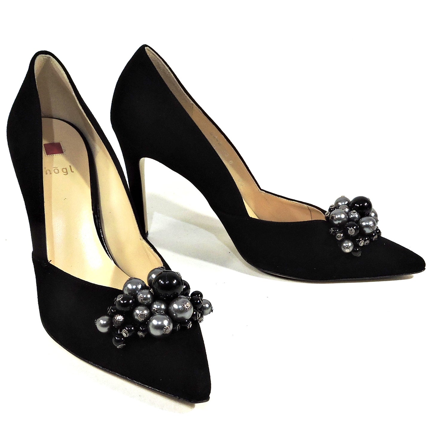HOGL ⚜ WOMEN'S BLACK SUEDE COMFORT FASHION PUMPS BOUTIQUE