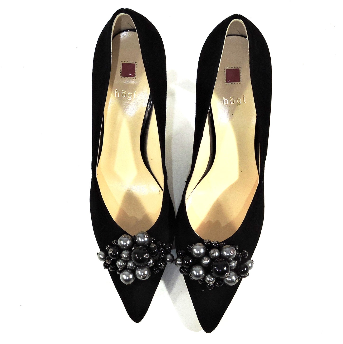 HOGL ⚜ WOMEN'S BLACK SUEDE COMFORT FASHION PUMPS BOUTIQUE