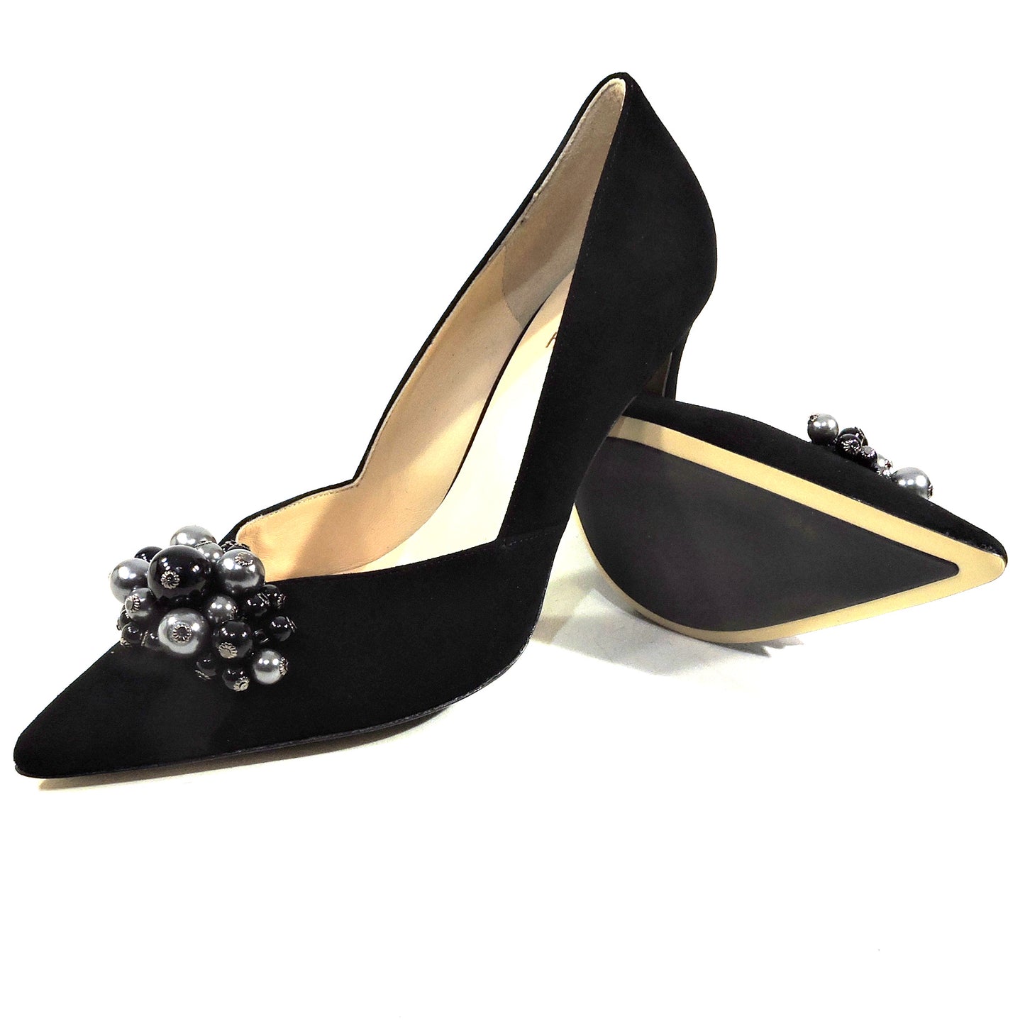 HOGL ⚜ WOMEN'S BLACK SUEDE COMFORT FASHION PUMPS BOUTIQUE