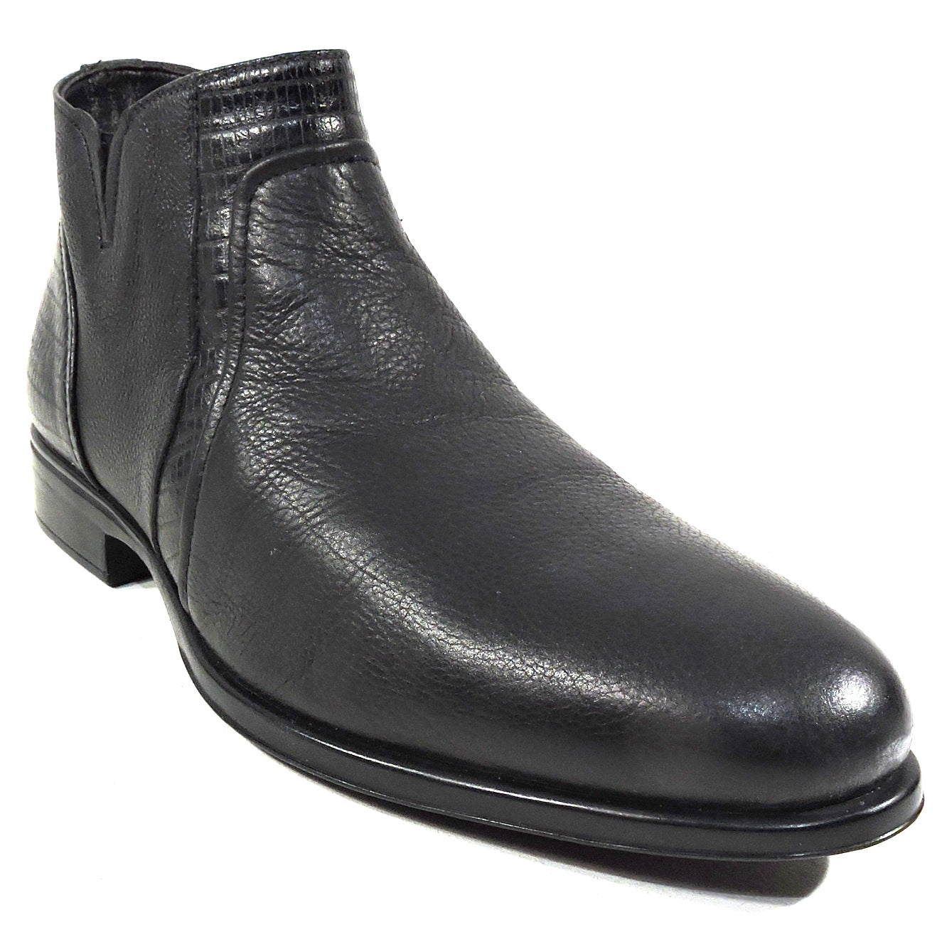 GOODMAN ๐ฎ๐น MEN'S BLACK SOFT LEATHER WINTER FUR COMFORT BOOTS