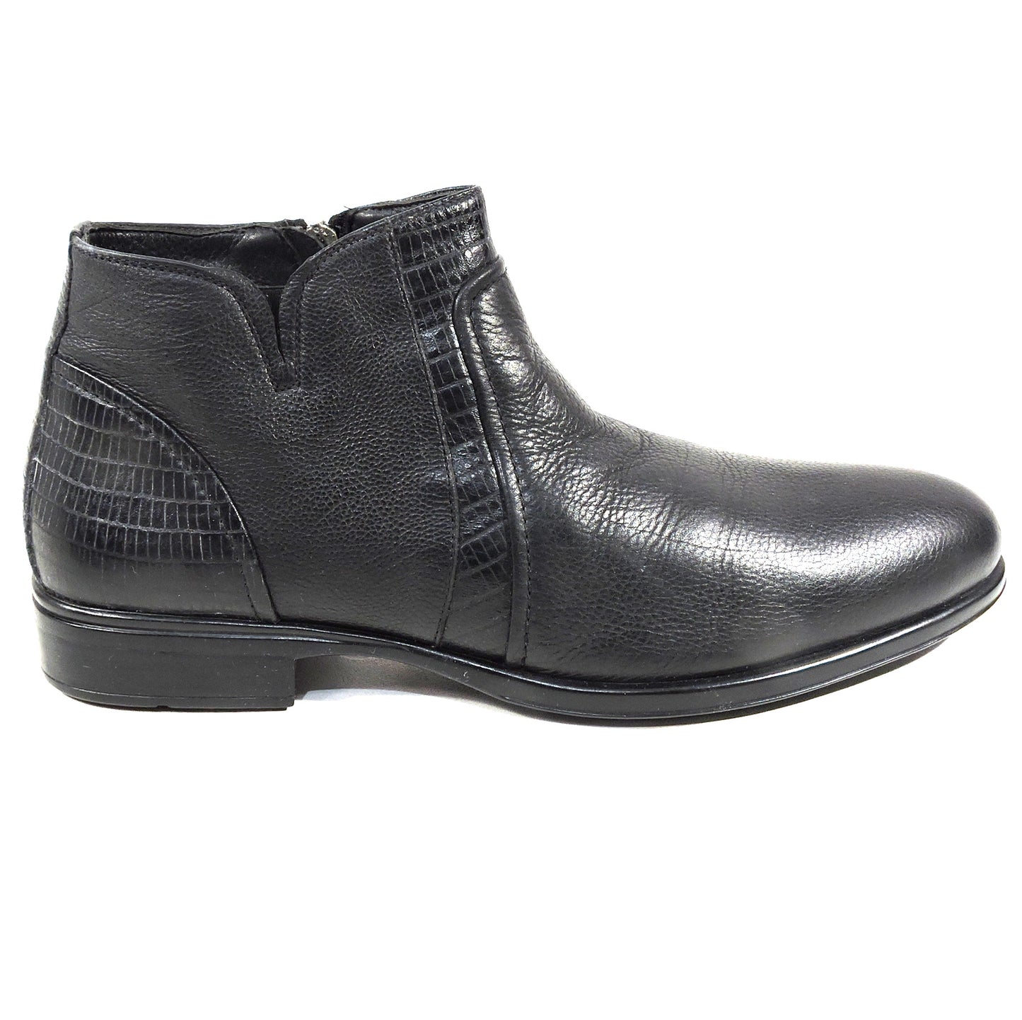 GOODMAN ๐ฎ๐น MEN'S BLACK SOFT LEATHER WINTER FUR COMFORT BOOTS