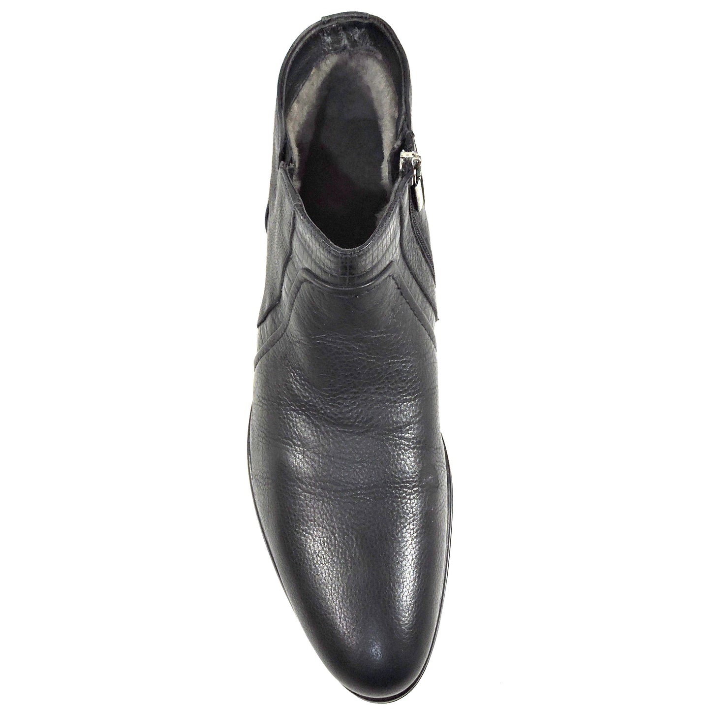 GOODMAN ๐ฎ๐น MEN'S BLACK SOFT LEATHER WINTER FUR COMFORT BOOTS